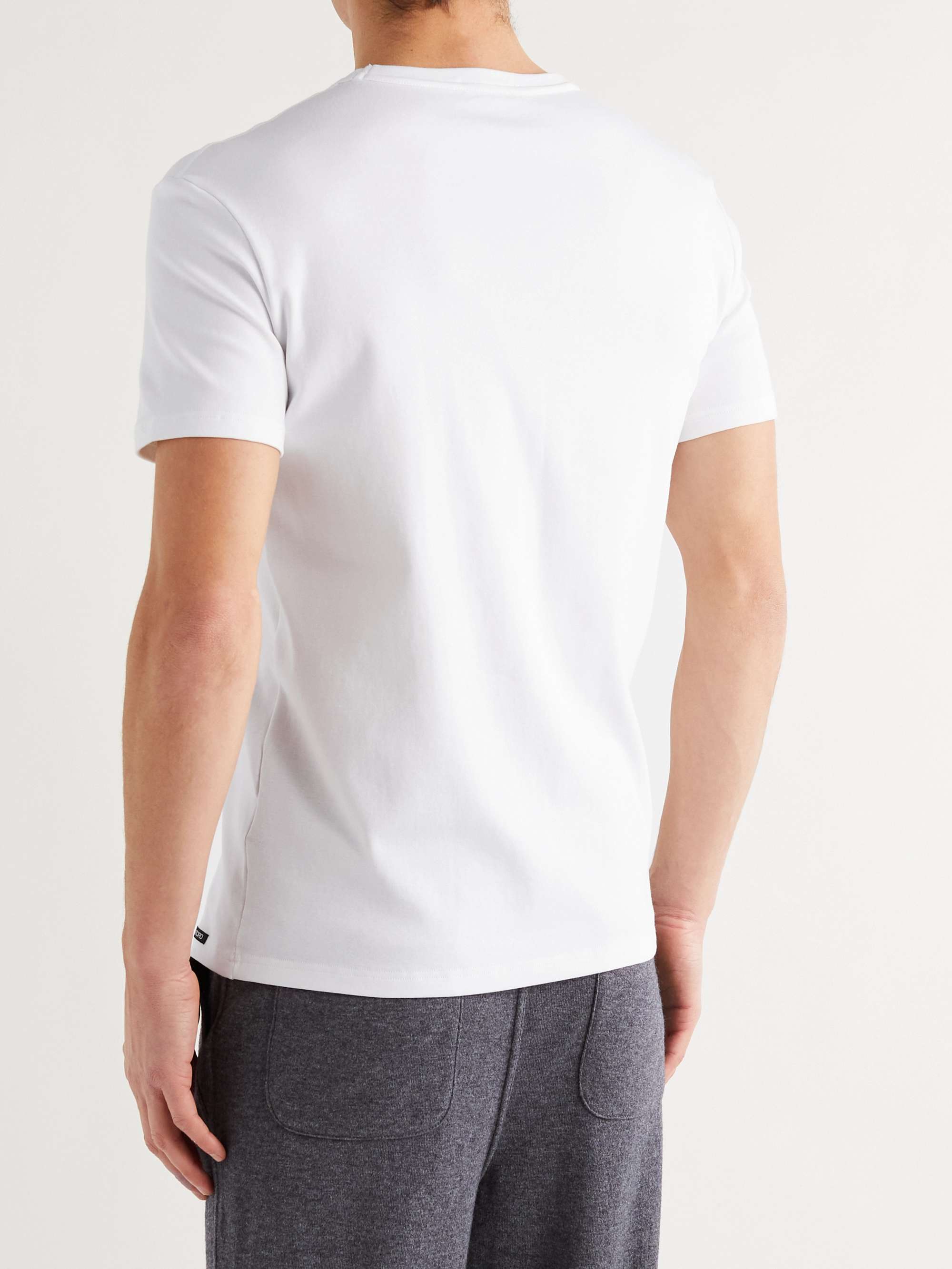 Slim-Fit Stretch-Cotton Jersey T-Shirt view