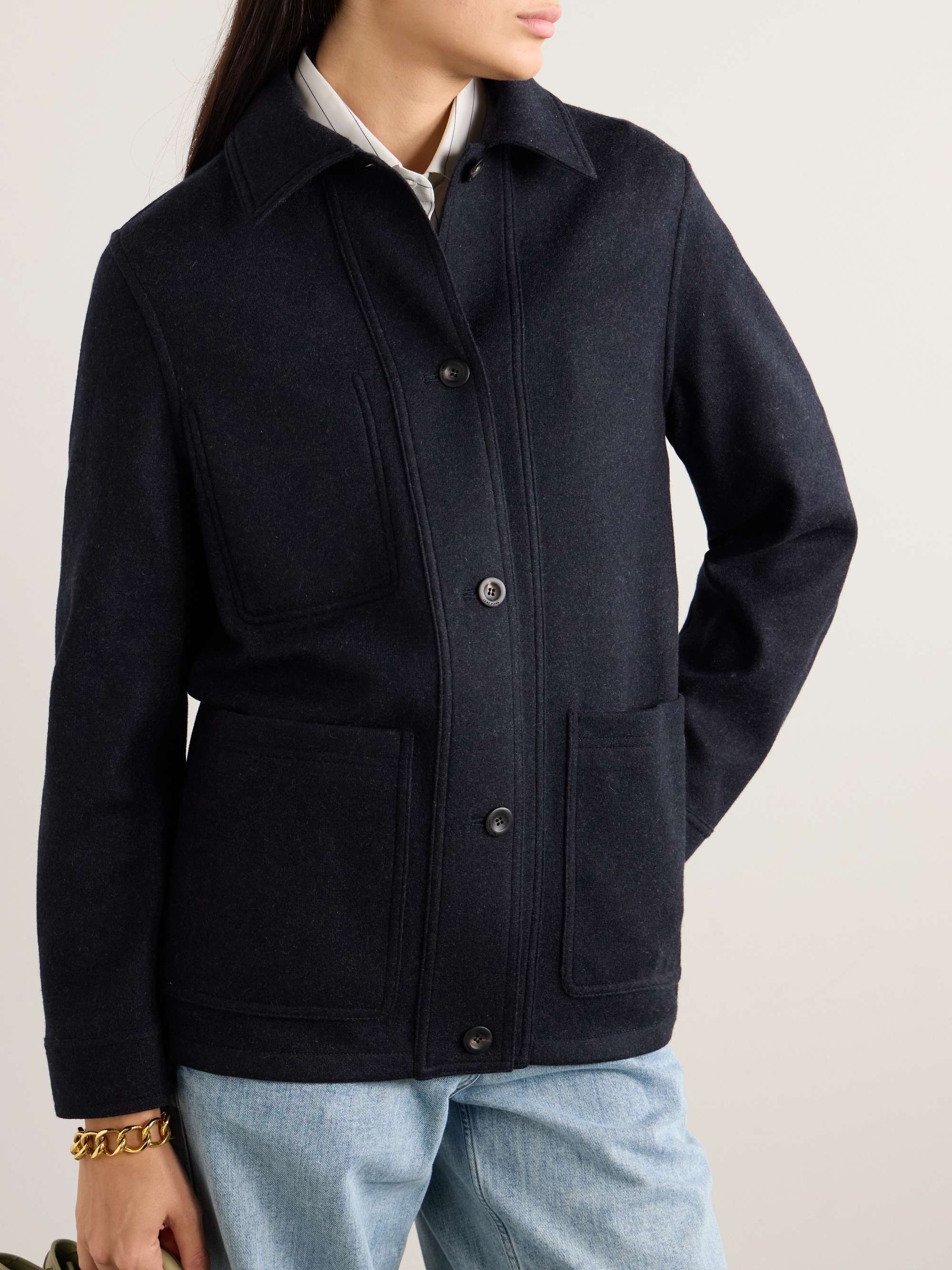Astrid brushed cashmere-blend jacket view