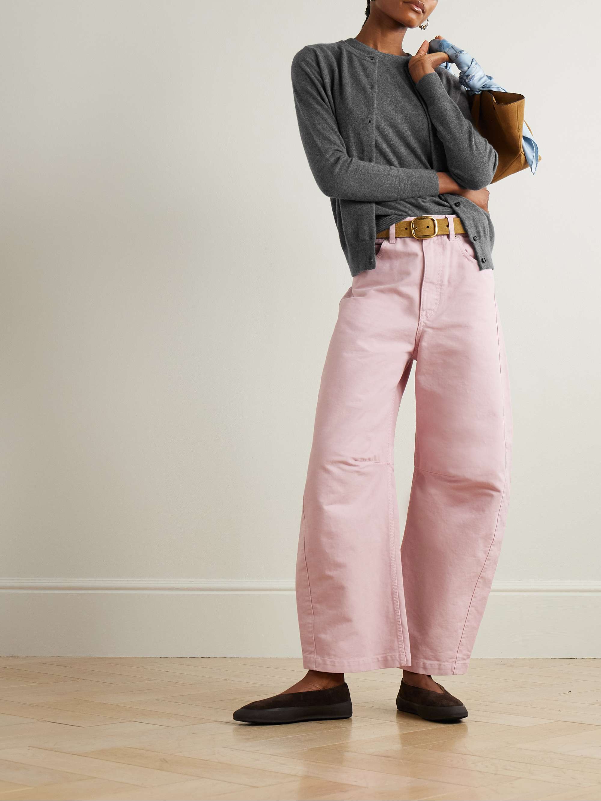 Organic cashmere tank and cardigan set view