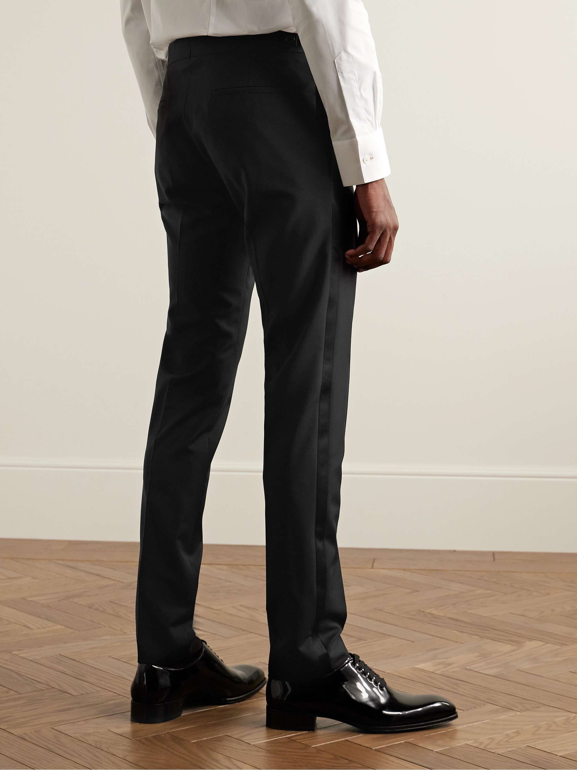 Slim-Fit Satin-Trimmed Wool and Mohair-Blend Tuxedo Trousers view