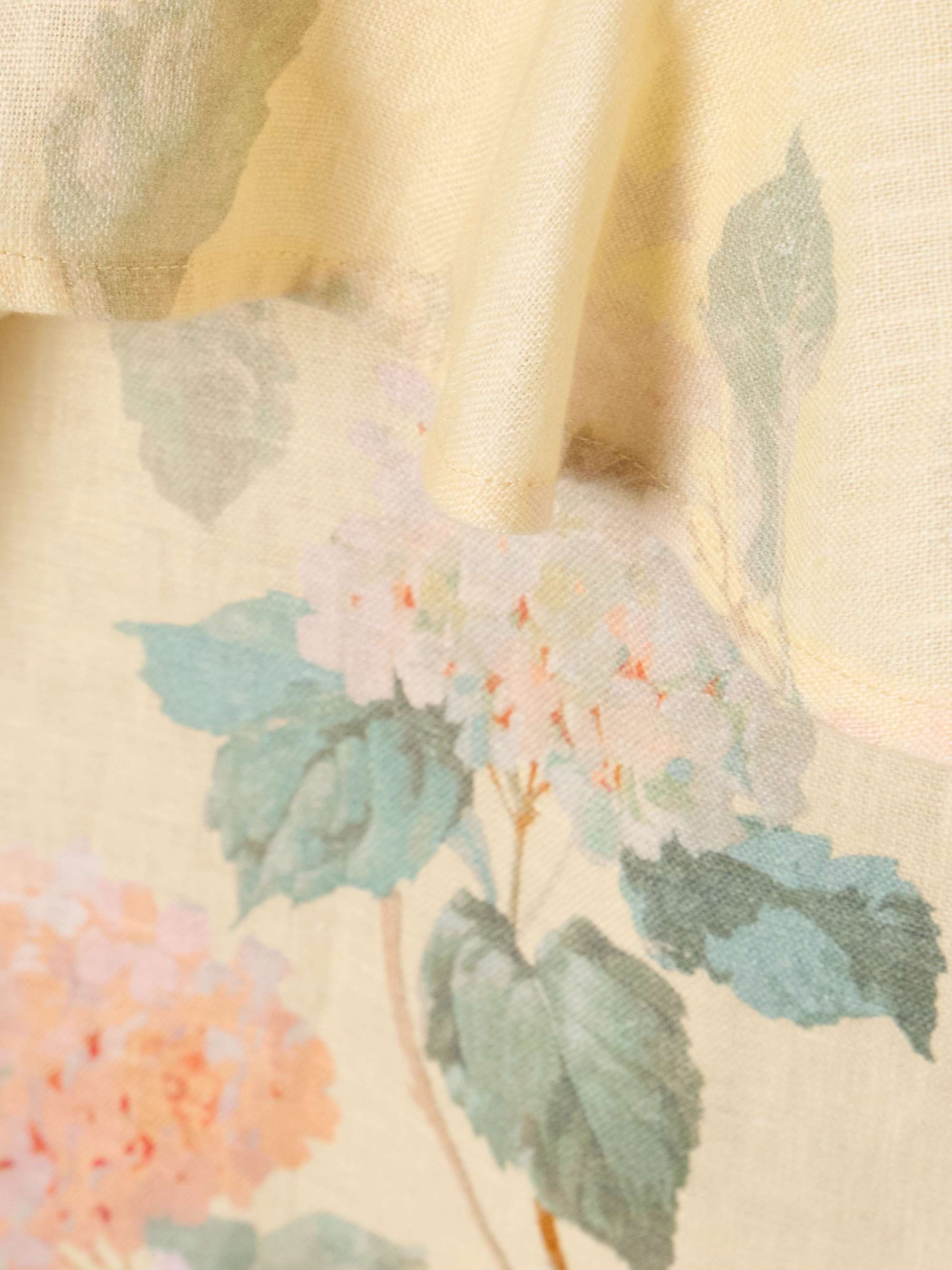 Illuminate belted ruffled floral-print linen midi dress view