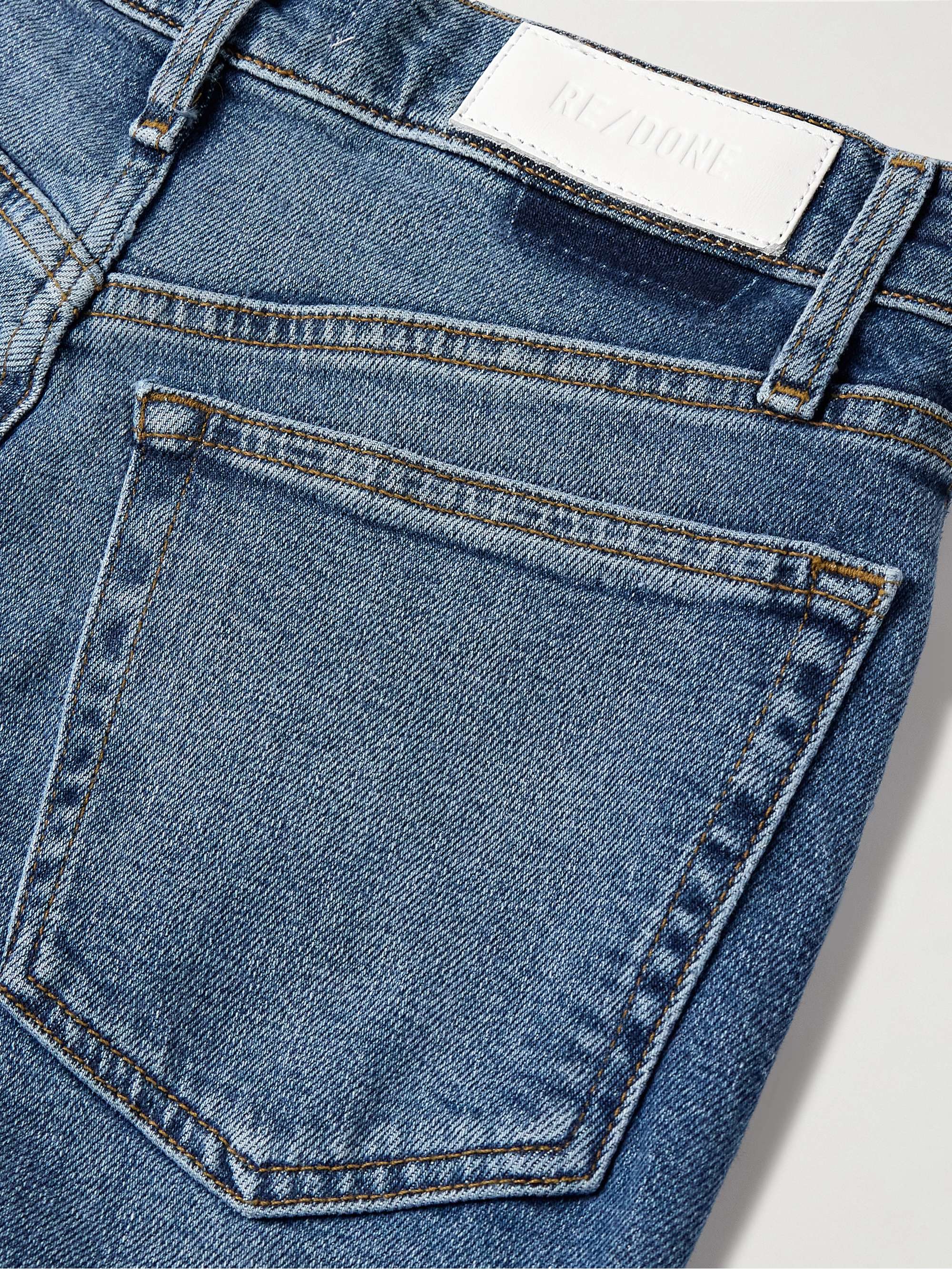 70s High Rise Stove Pipe frayed straight-leg jeans view