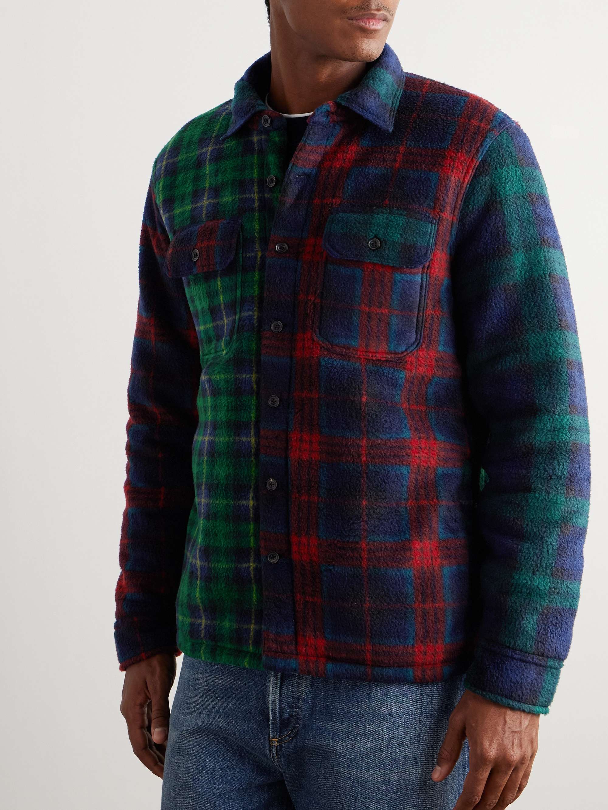 Patchwork Checked Fleece Overshirt view