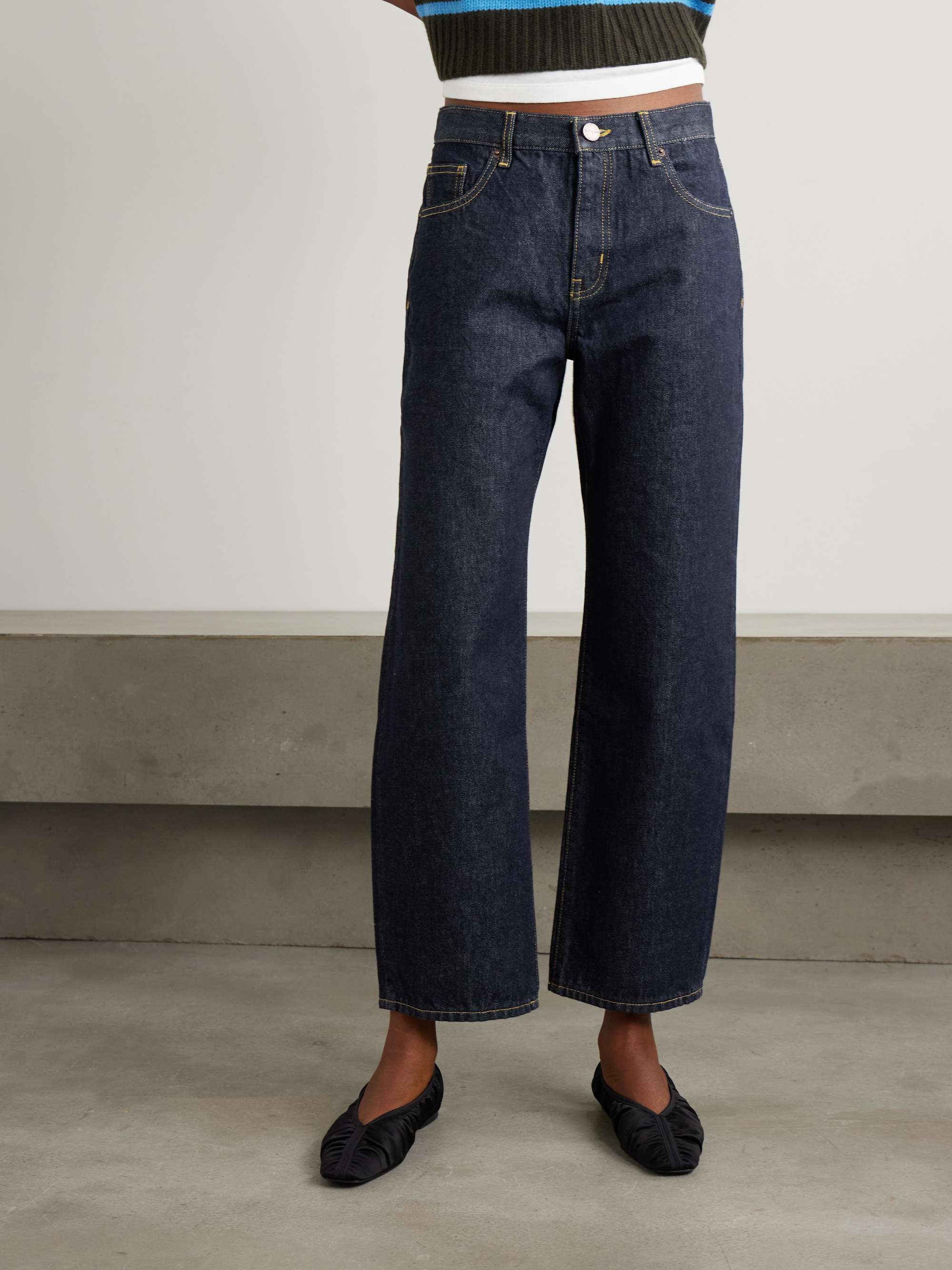 Marilyn high-rise straight-leg organic jeans view
