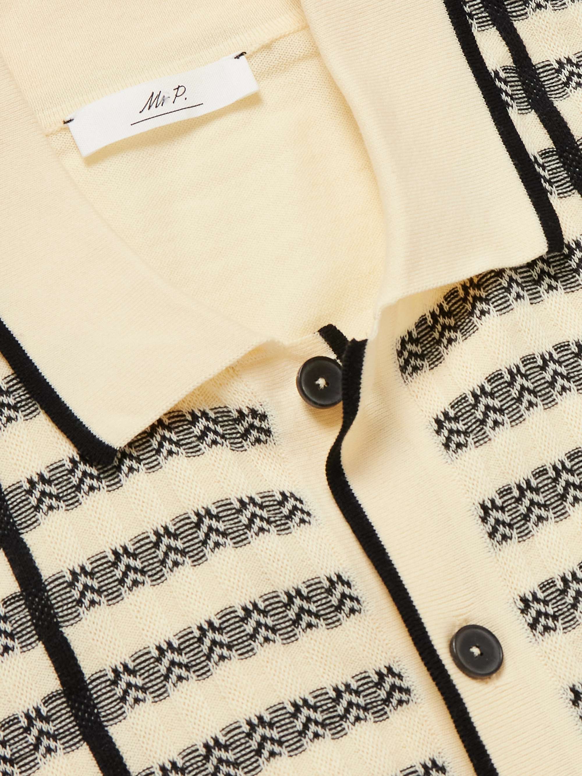 Jude Striped Ribbed Organic Cotton Shirt view