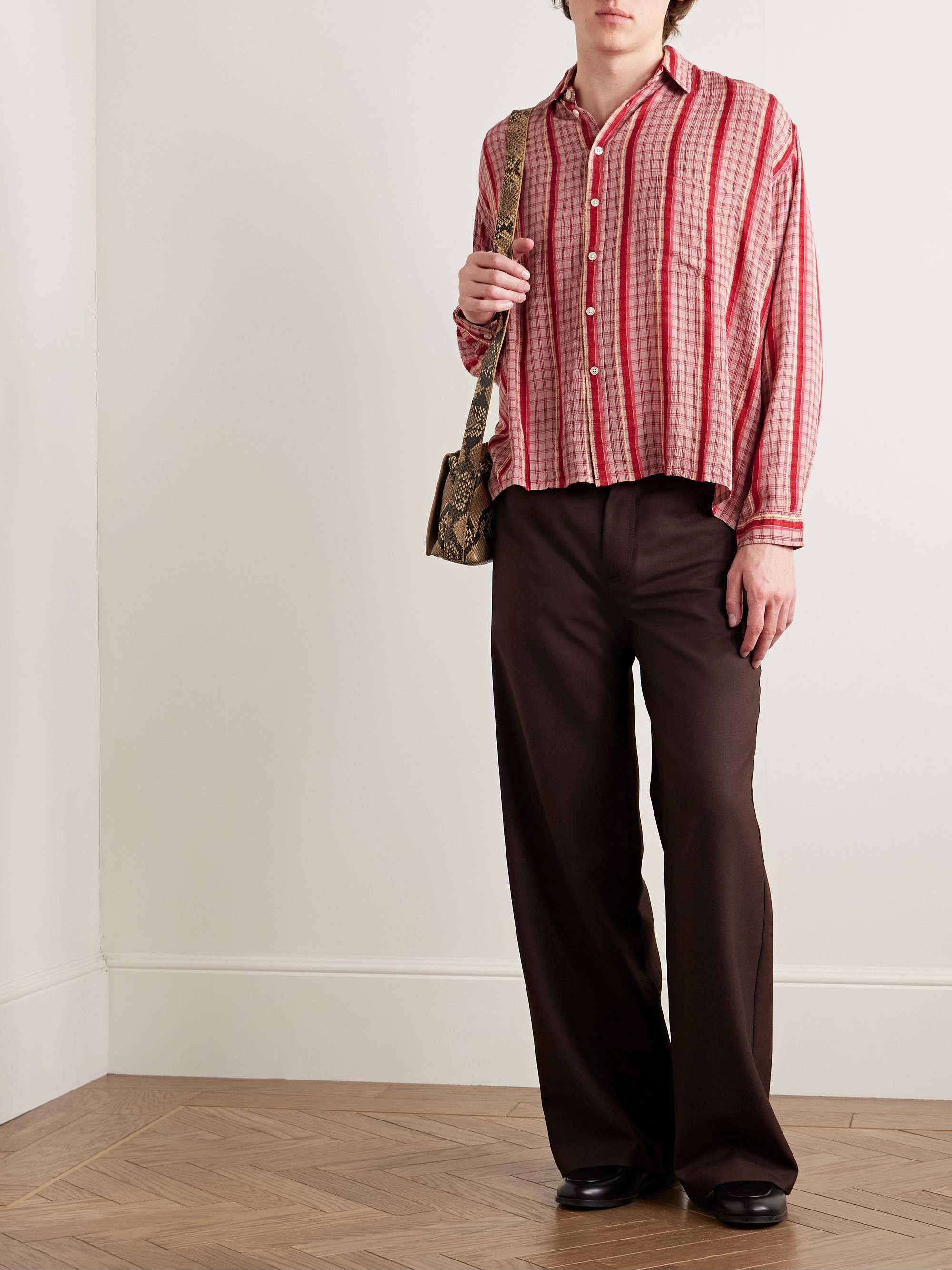 Striped Checked Voile Shirt view