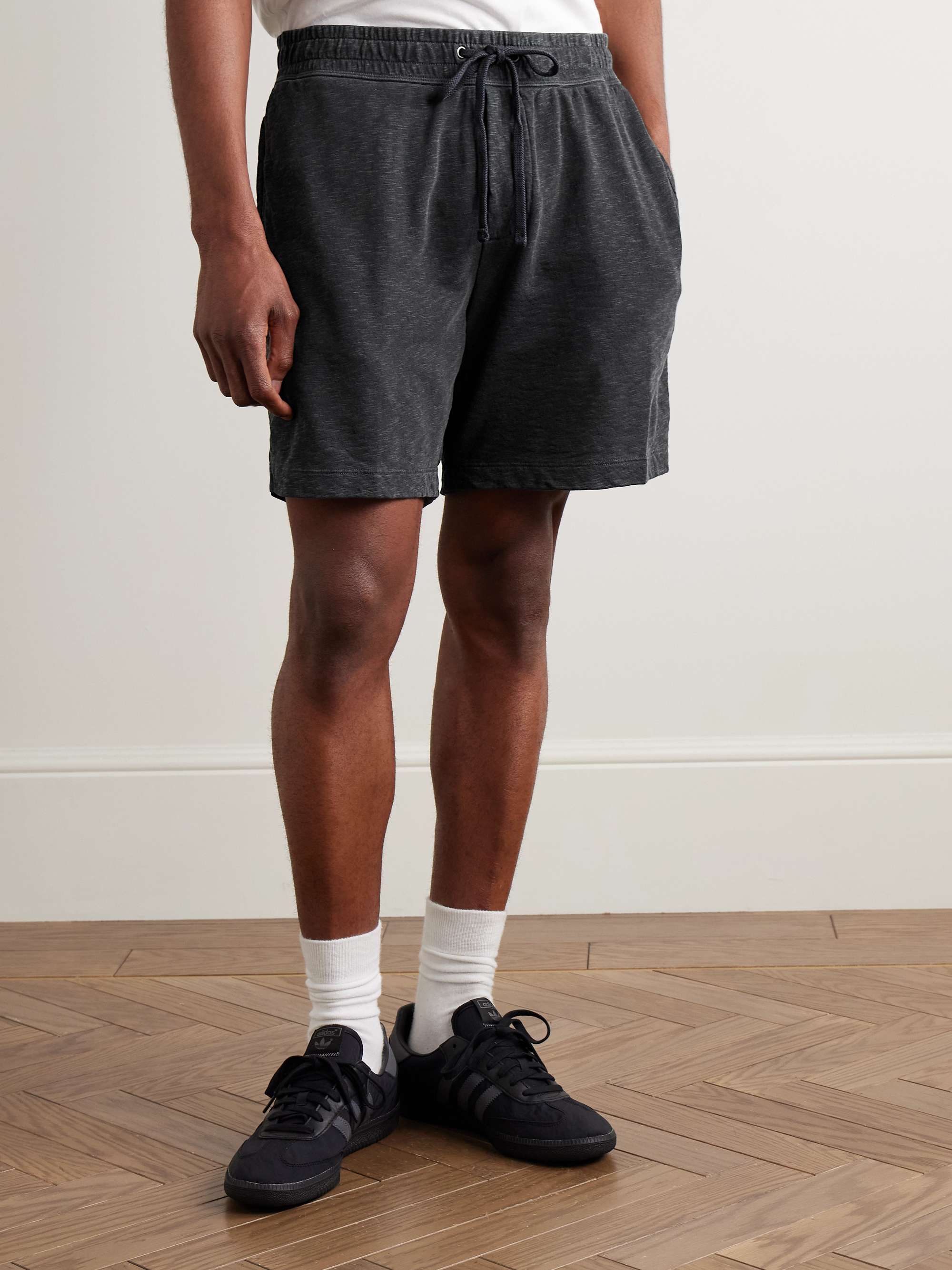 Loopback Cotton-Jersey Drawstring Shorts view