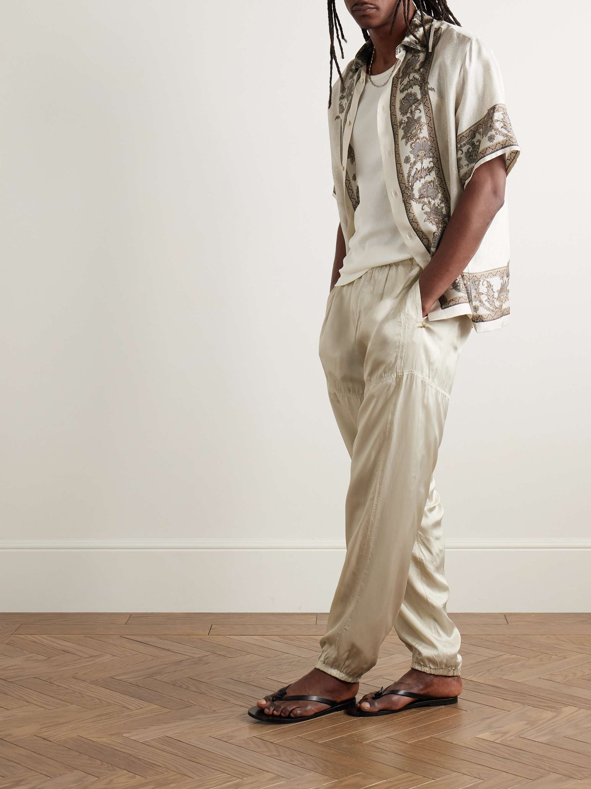 Printed Silk-Twill Shirt view