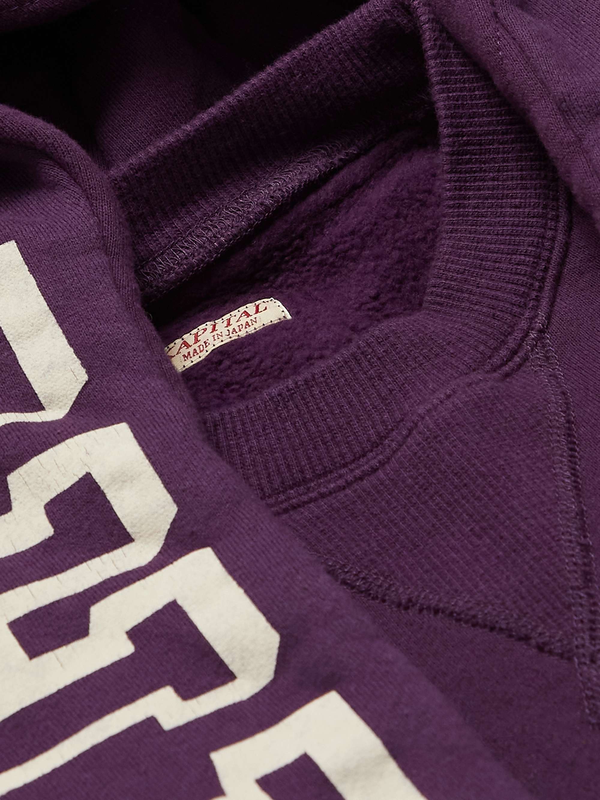 Scarf-Detail Logo-Print Cotton-Jersey Hoodie view
