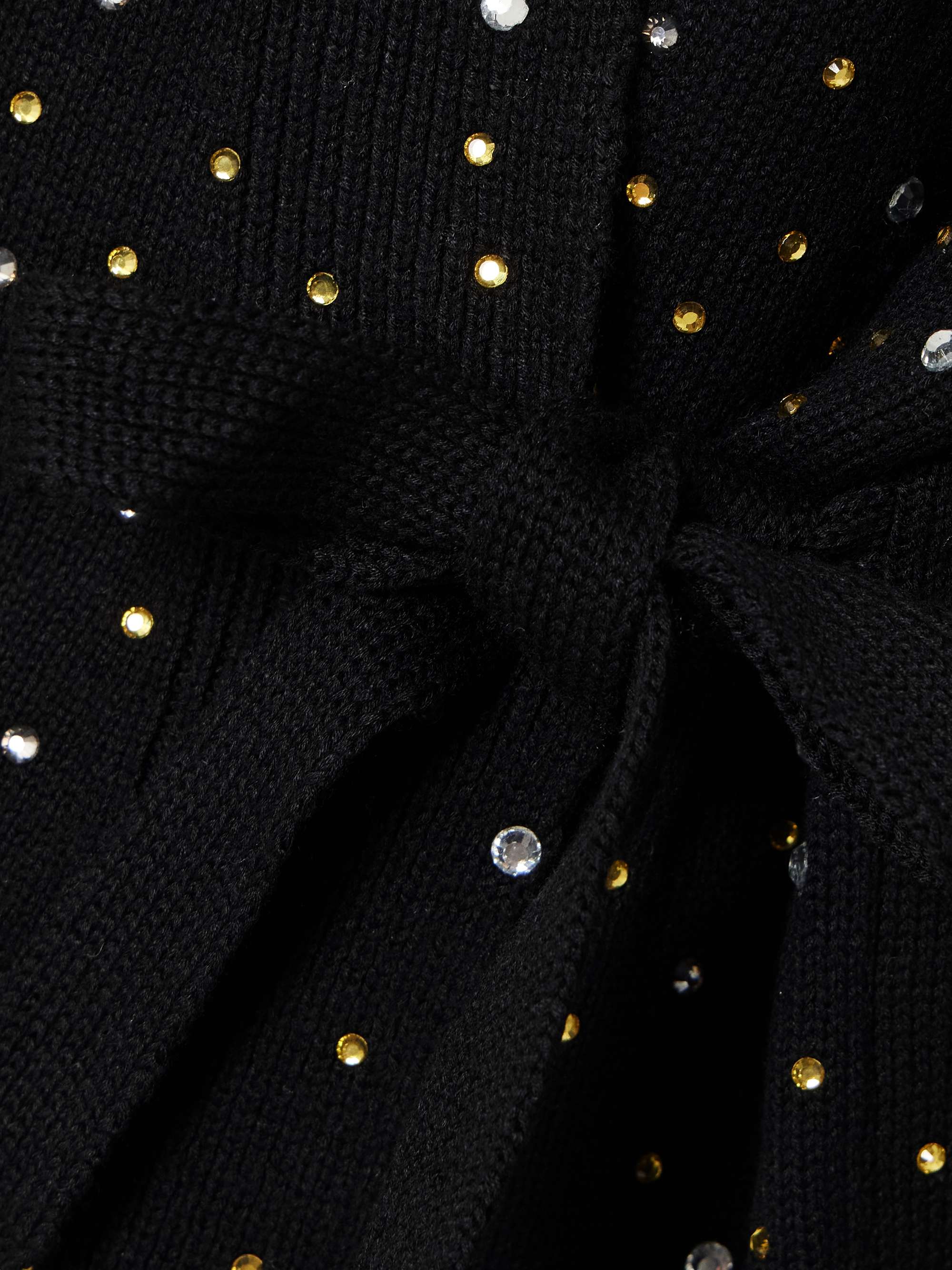 Oak crystal-embellished knitted wrap cardigan view