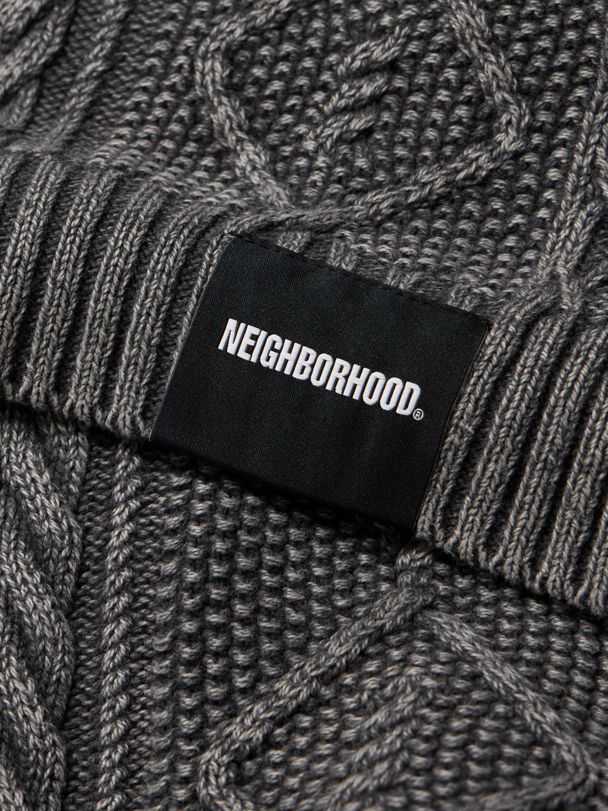Cable-Knit Washed-Cotton Sweater view