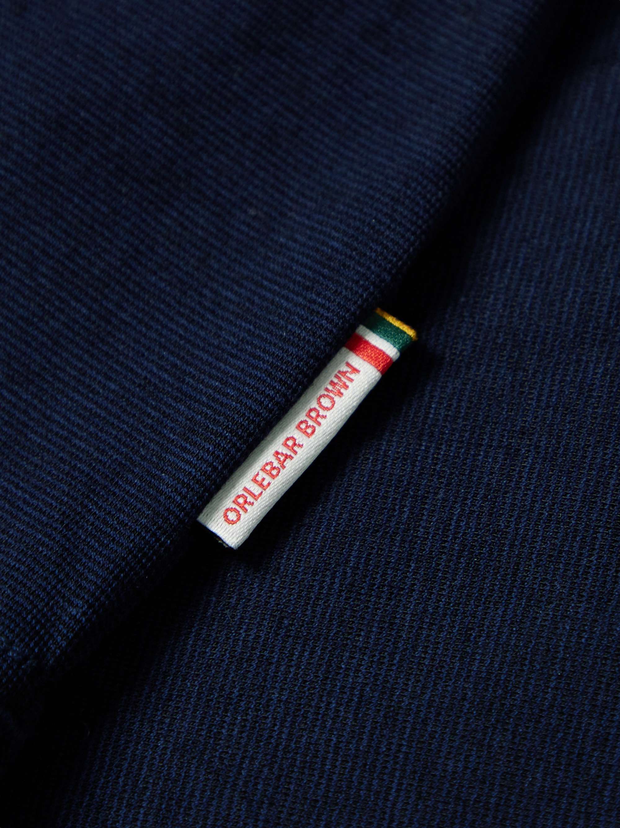 Dominic Striped Organic Cotton and Lyocell-Blend Polo Shirt view