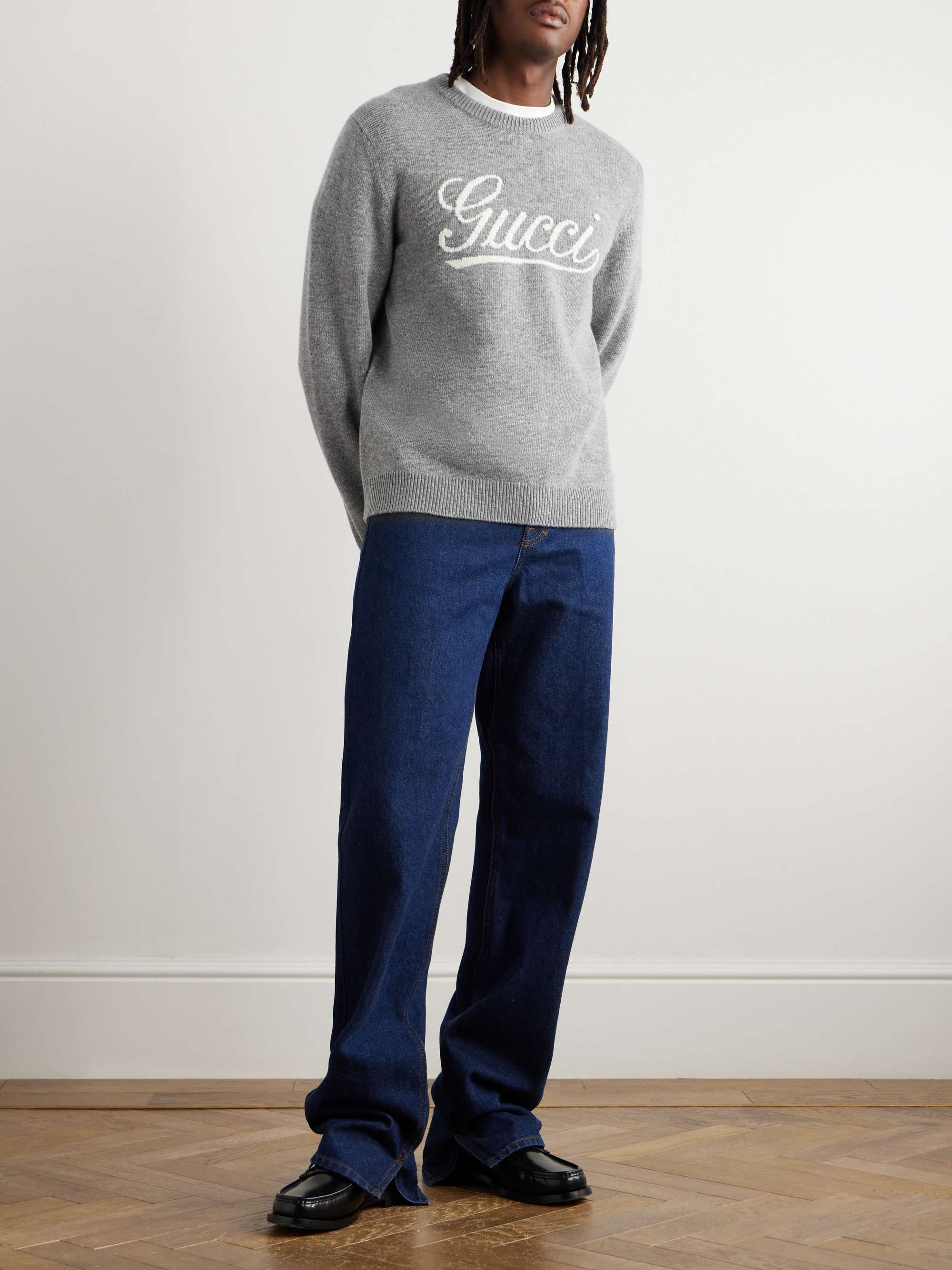 Logo-Intarsia Wool Sweater view
