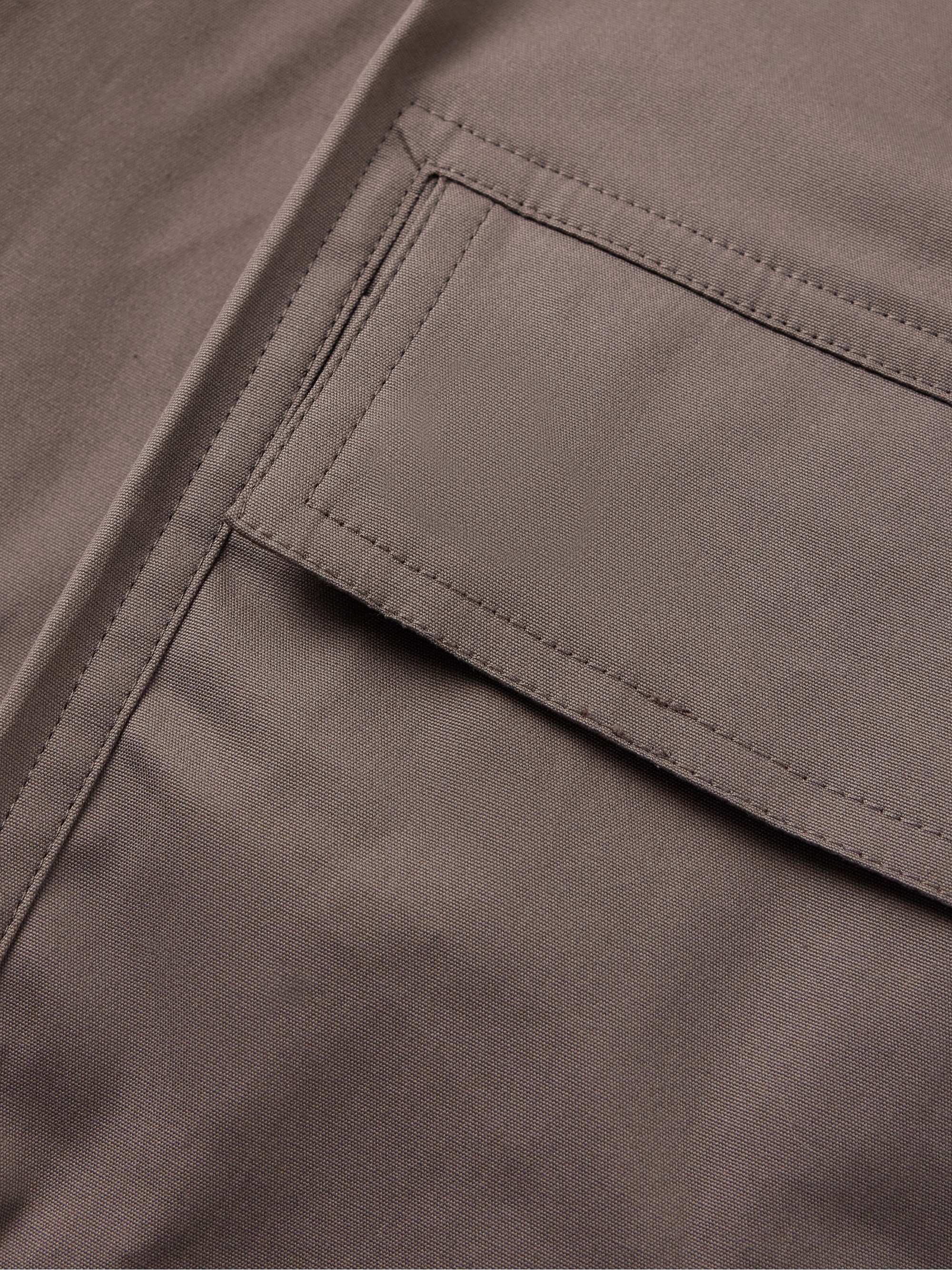 Wide-Leg Cotton-Blend Drawstring Cargo Shorts view