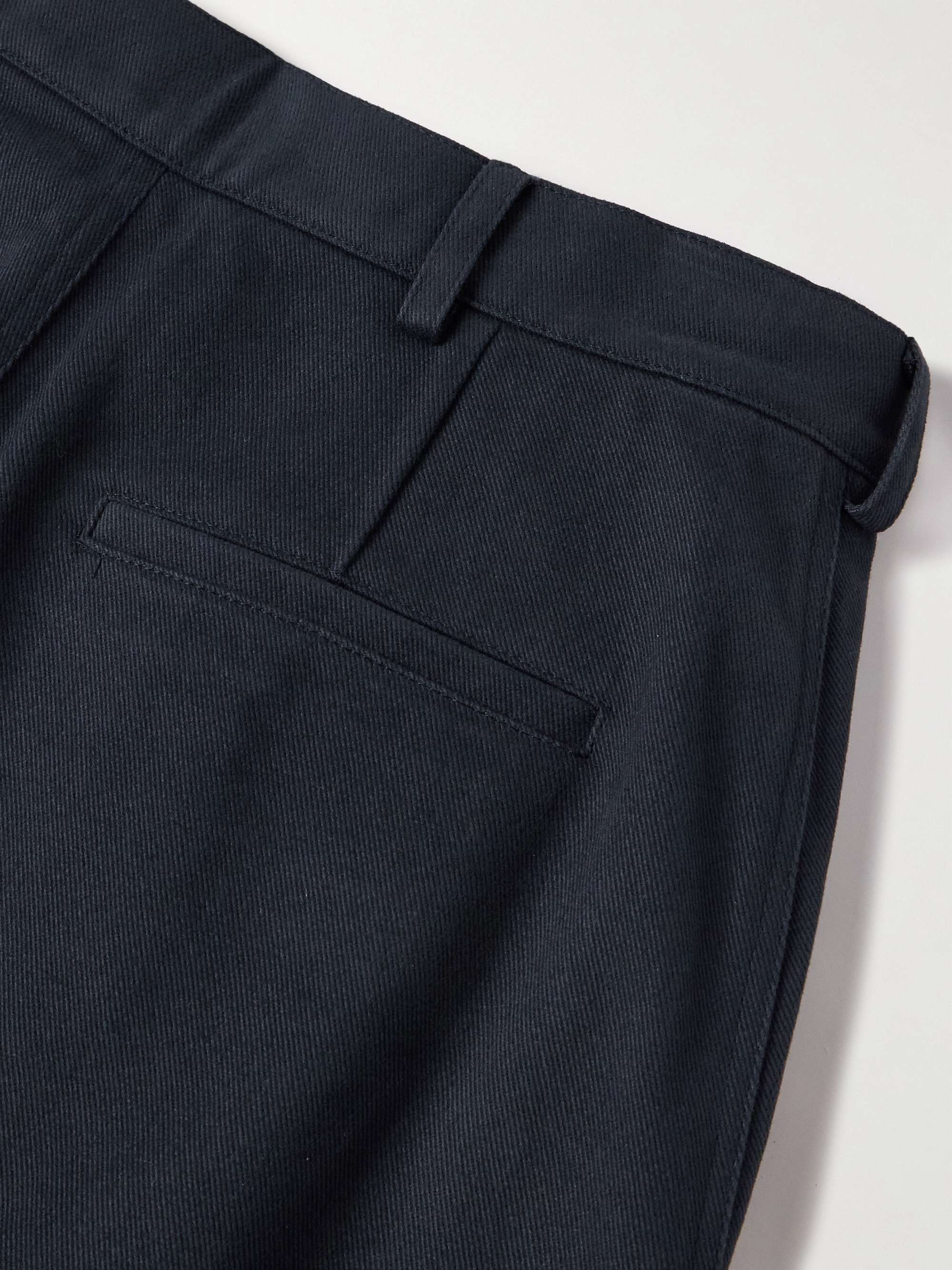Balloon Barrel-Leg Cotton-Drill Trousers view