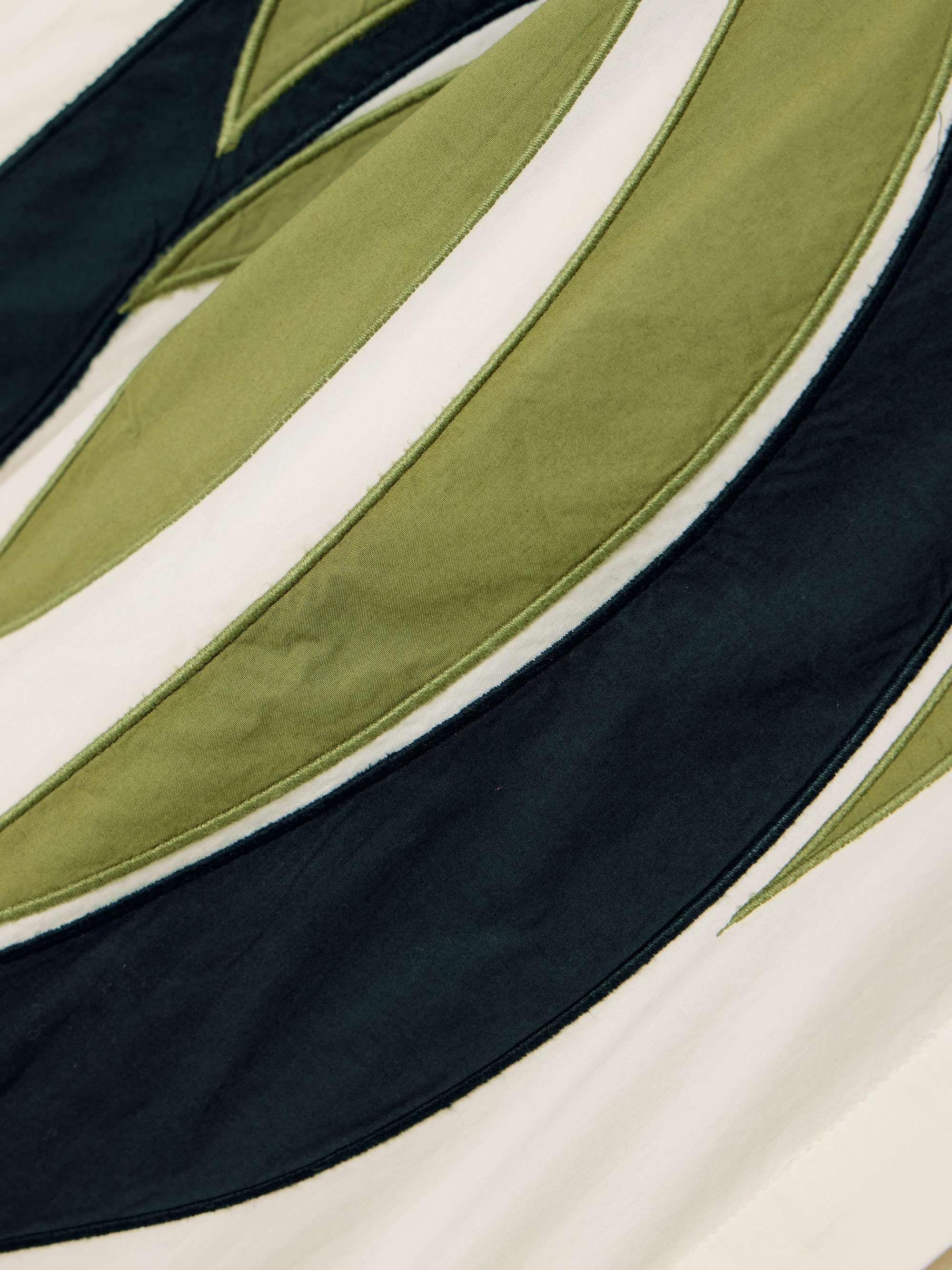 Coconut Tree Flow pintucked paneled cotton blouse view