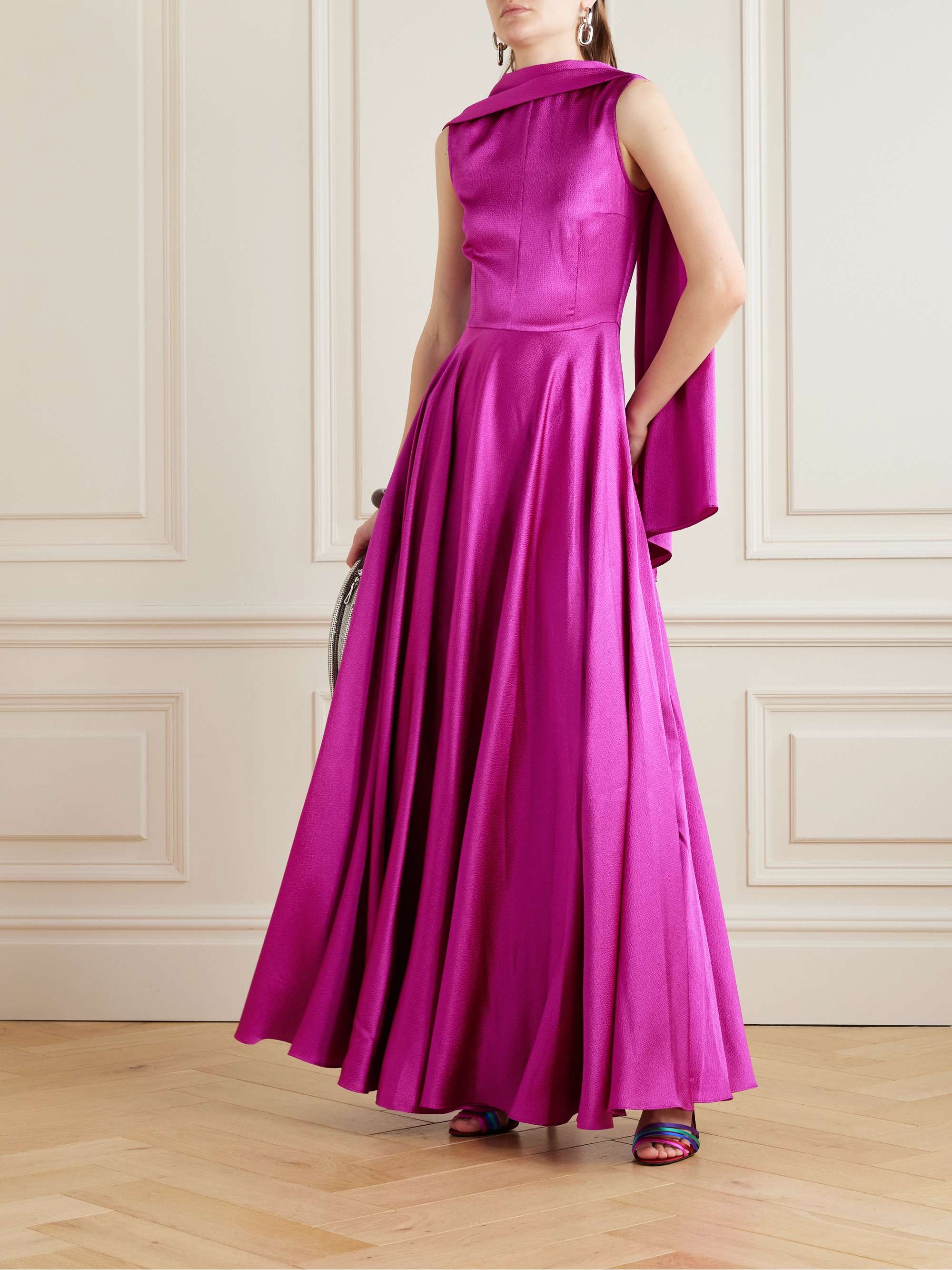 Emelia hammered-satin gown view