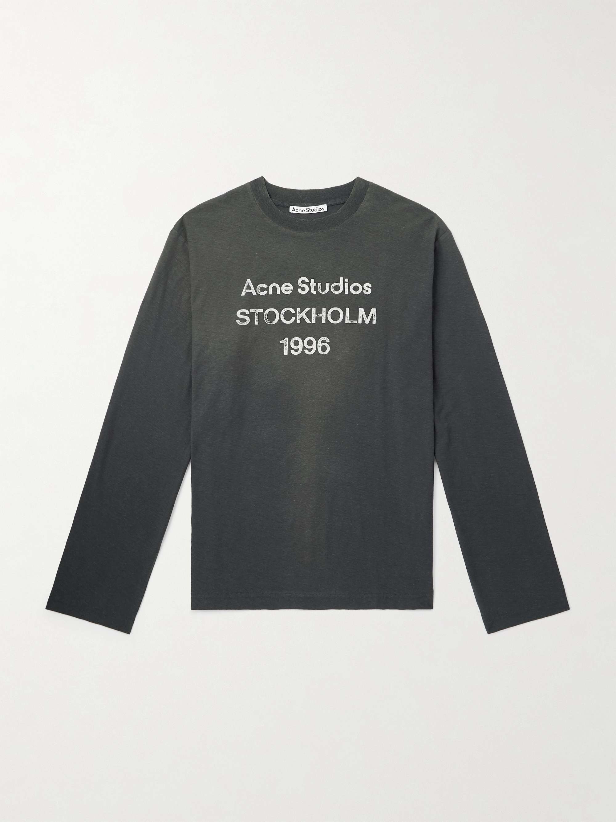Edden U 1996 Logo-Print Distressed Cotton and Hemp-Blend T-Shirt hero visual