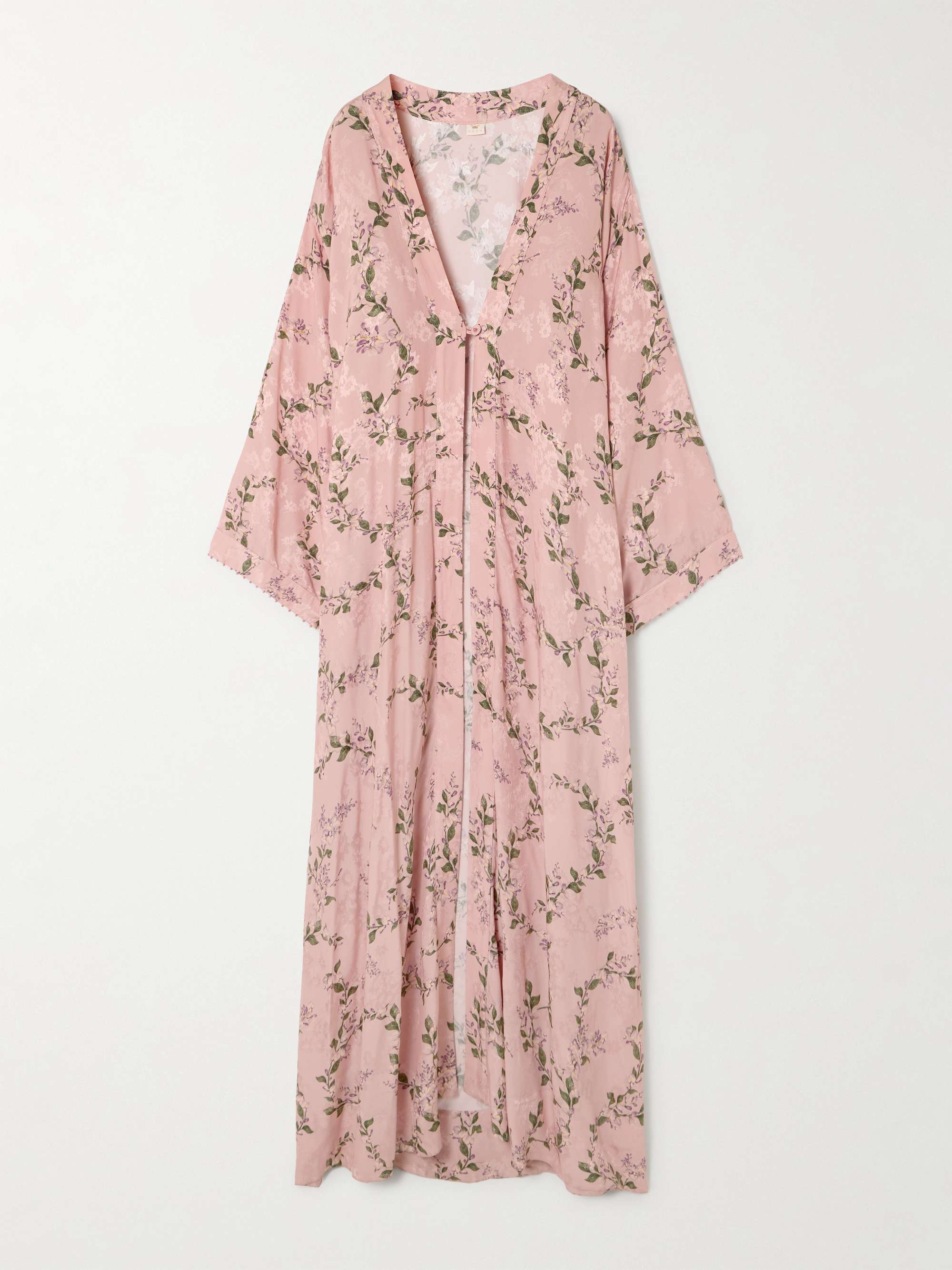 Amanda Wisteria floral-print jacquard coverup hero visual
