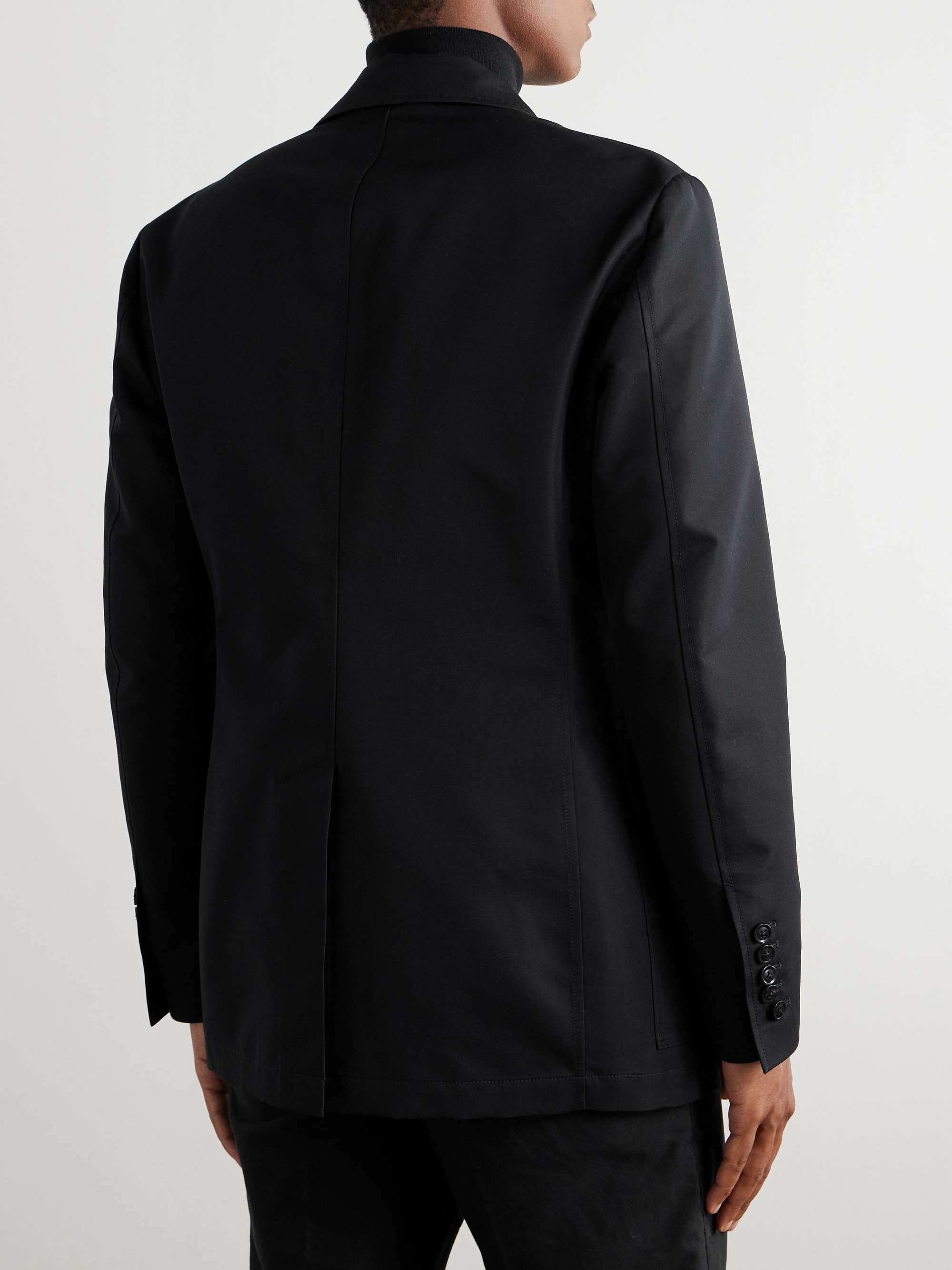 Cotton-Blend Twill Zip-Up Blazer view