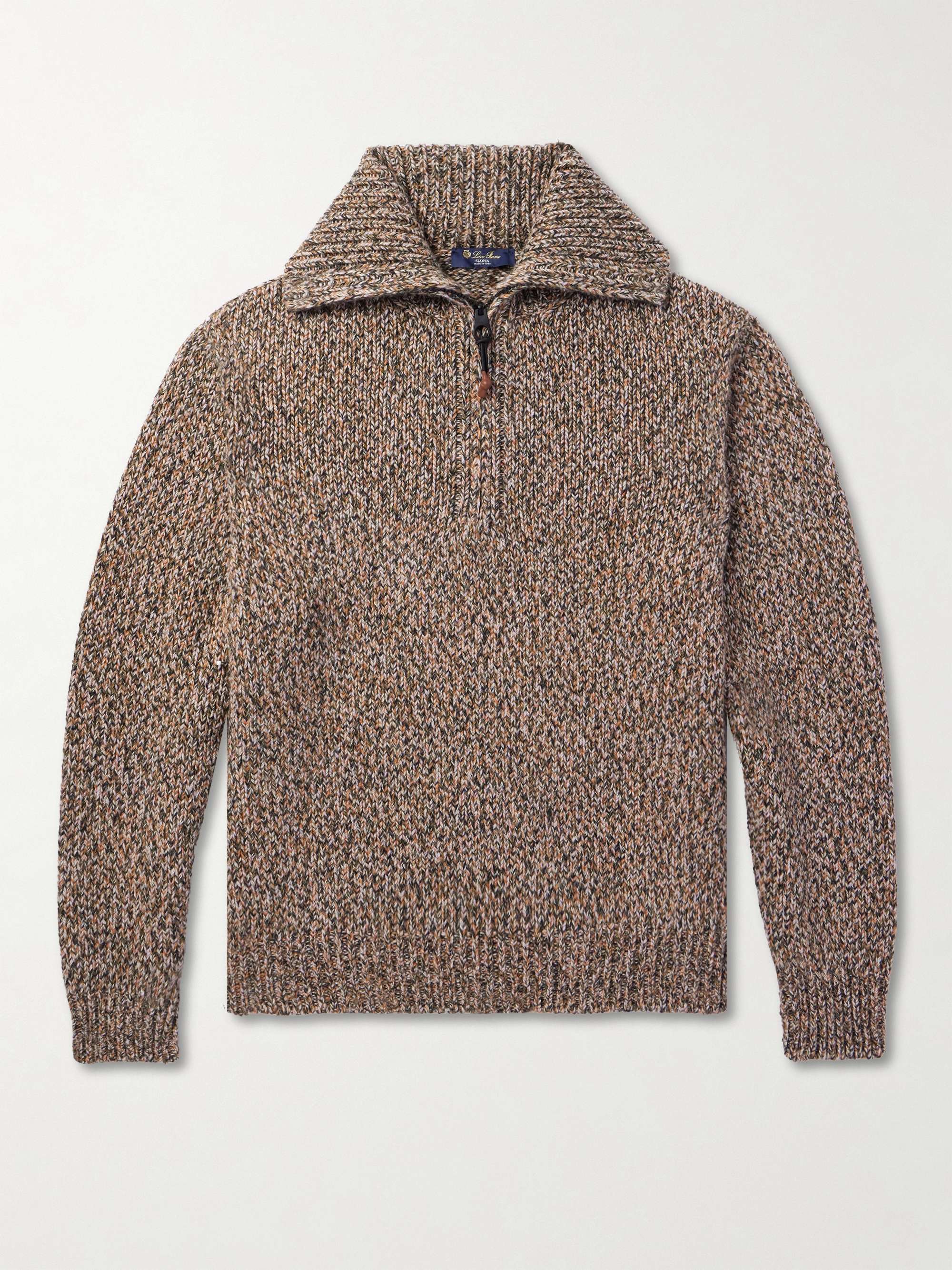Cashmere Half-Zip Rollneck Sweater hero visual
