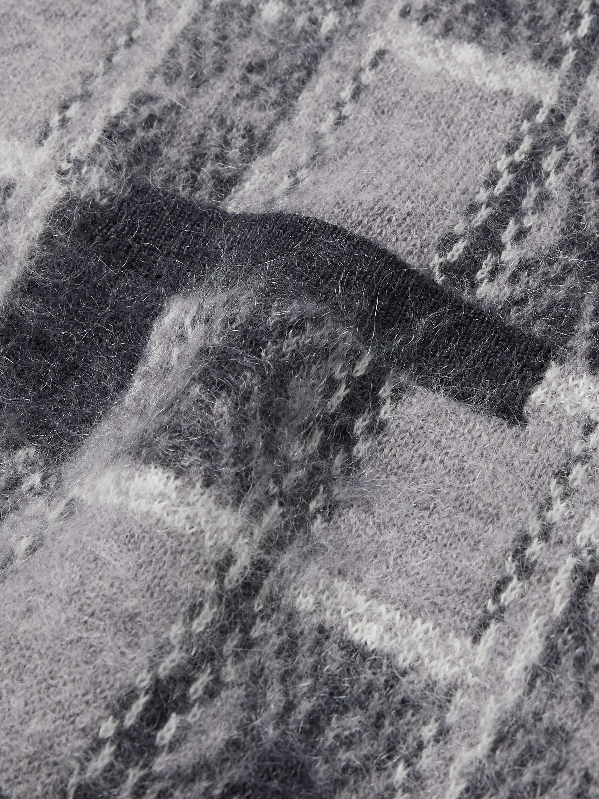 Brushed Checked Jacquard Cardigan view