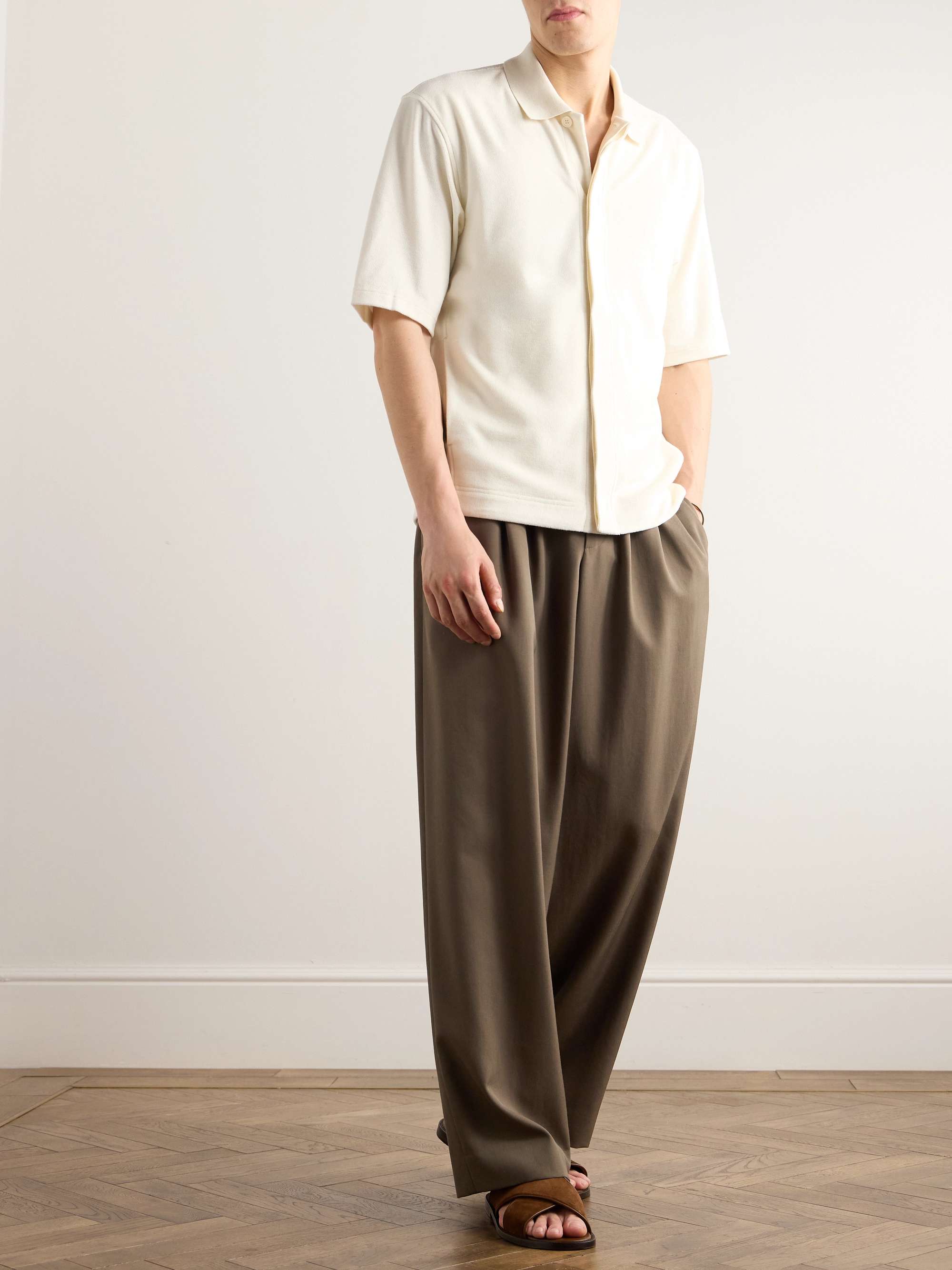 Cotton and Silk-Blend Terry Shirt view