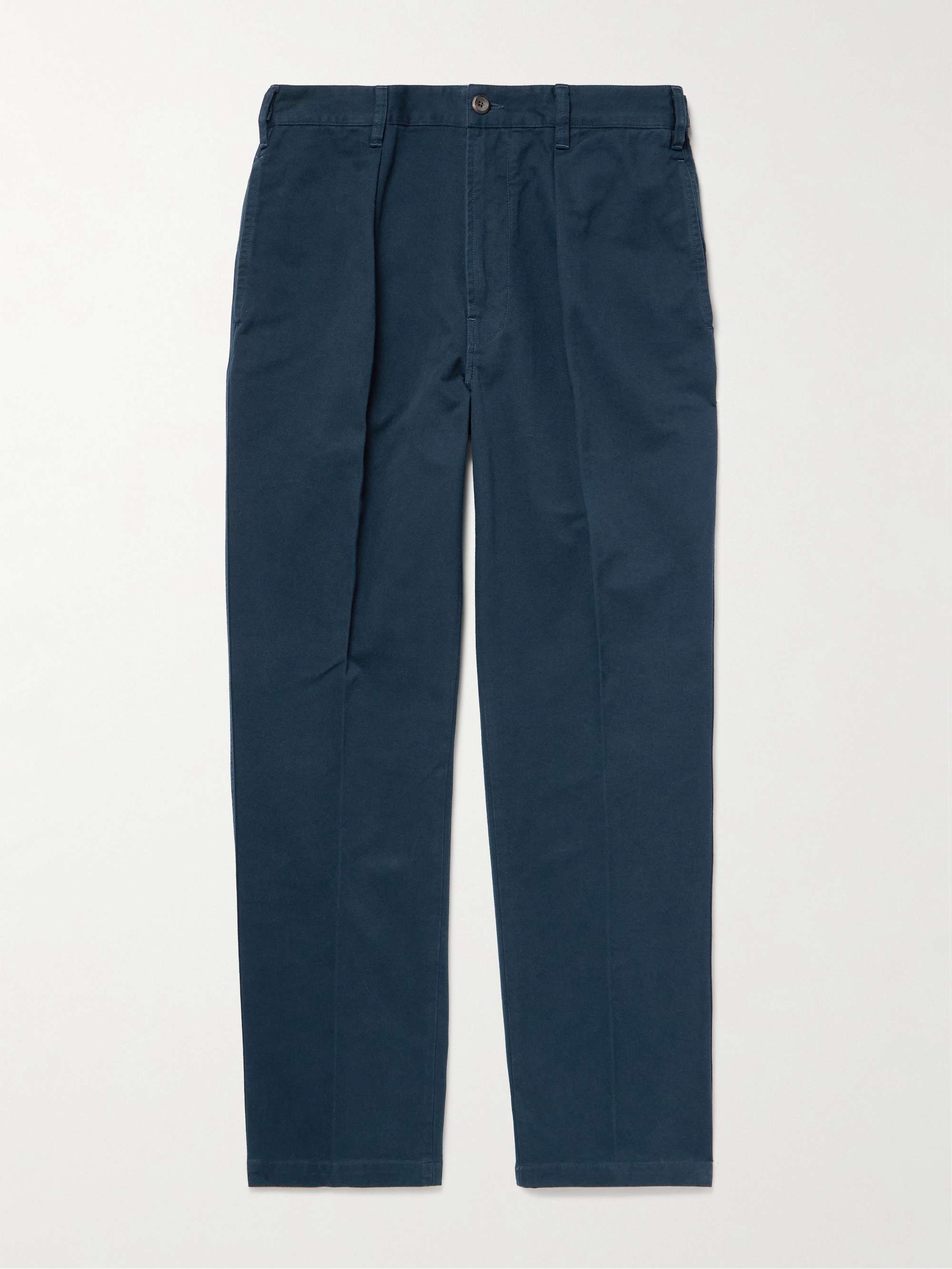 Mk. I Games Tapered Pleated Cotton-Twill Suit Trousers hero visual