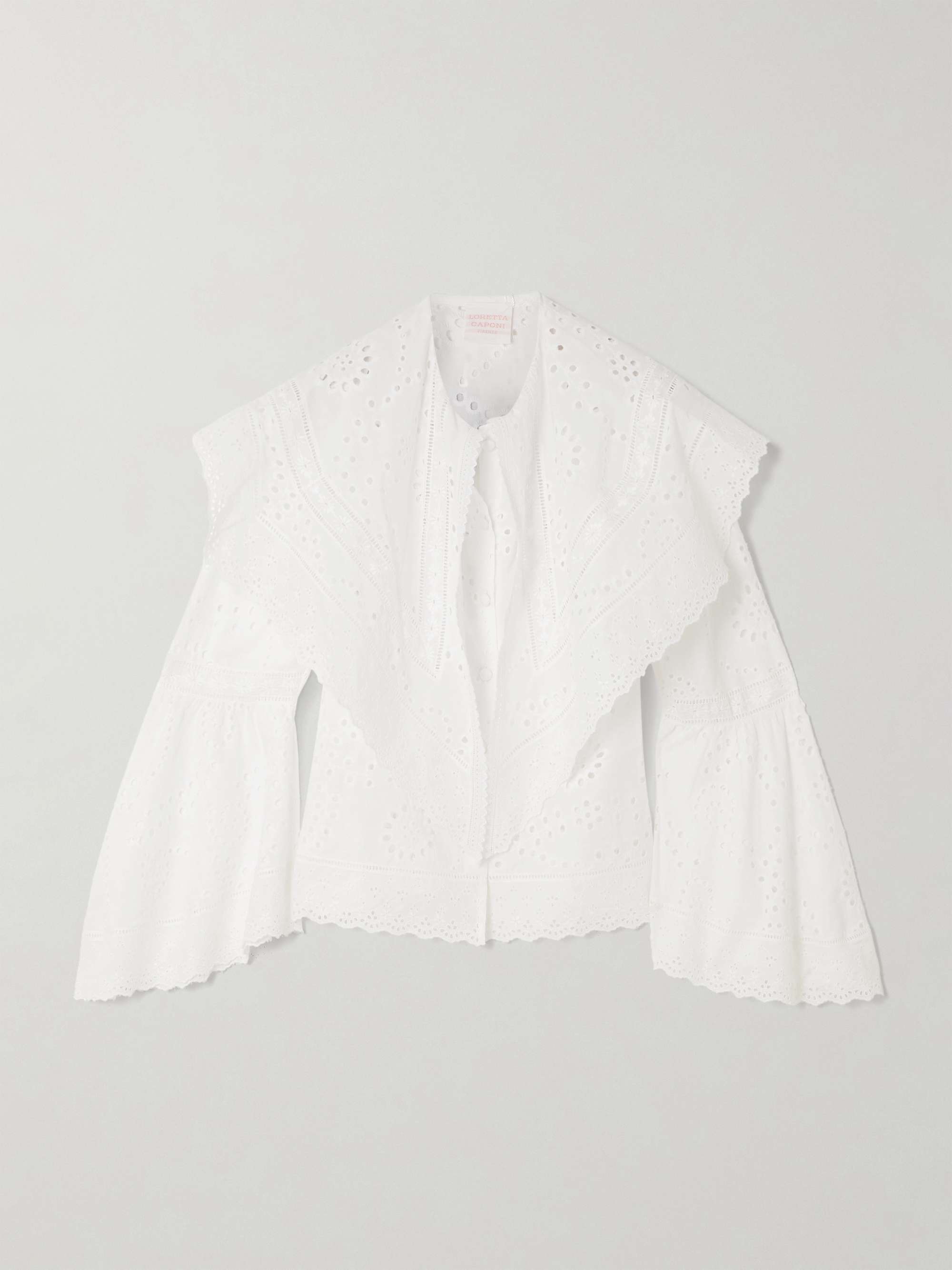 Azzurra broderie anglaise cotton-poplin blouse hero visual