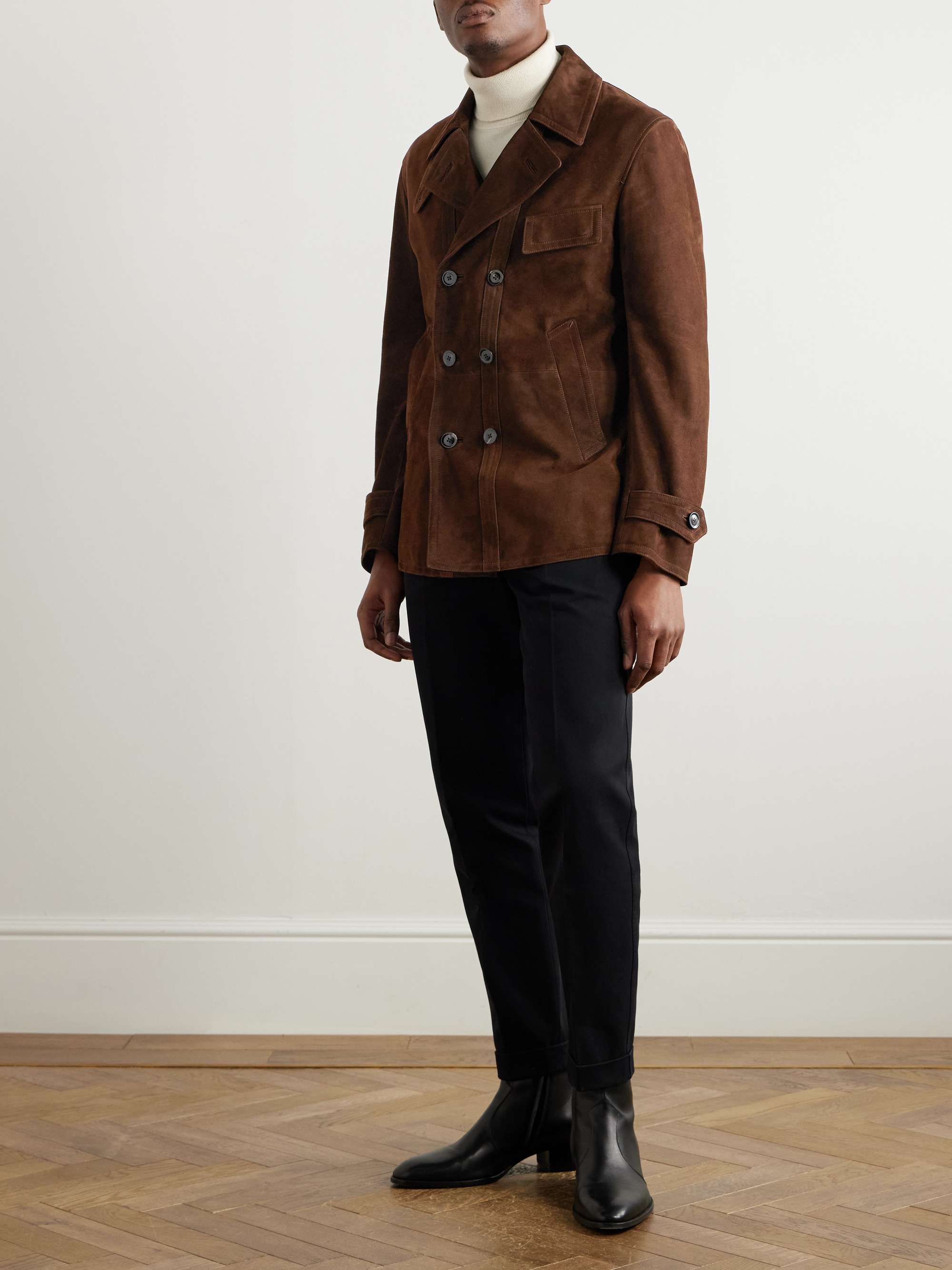 Double-Breasted Suede Jacket view