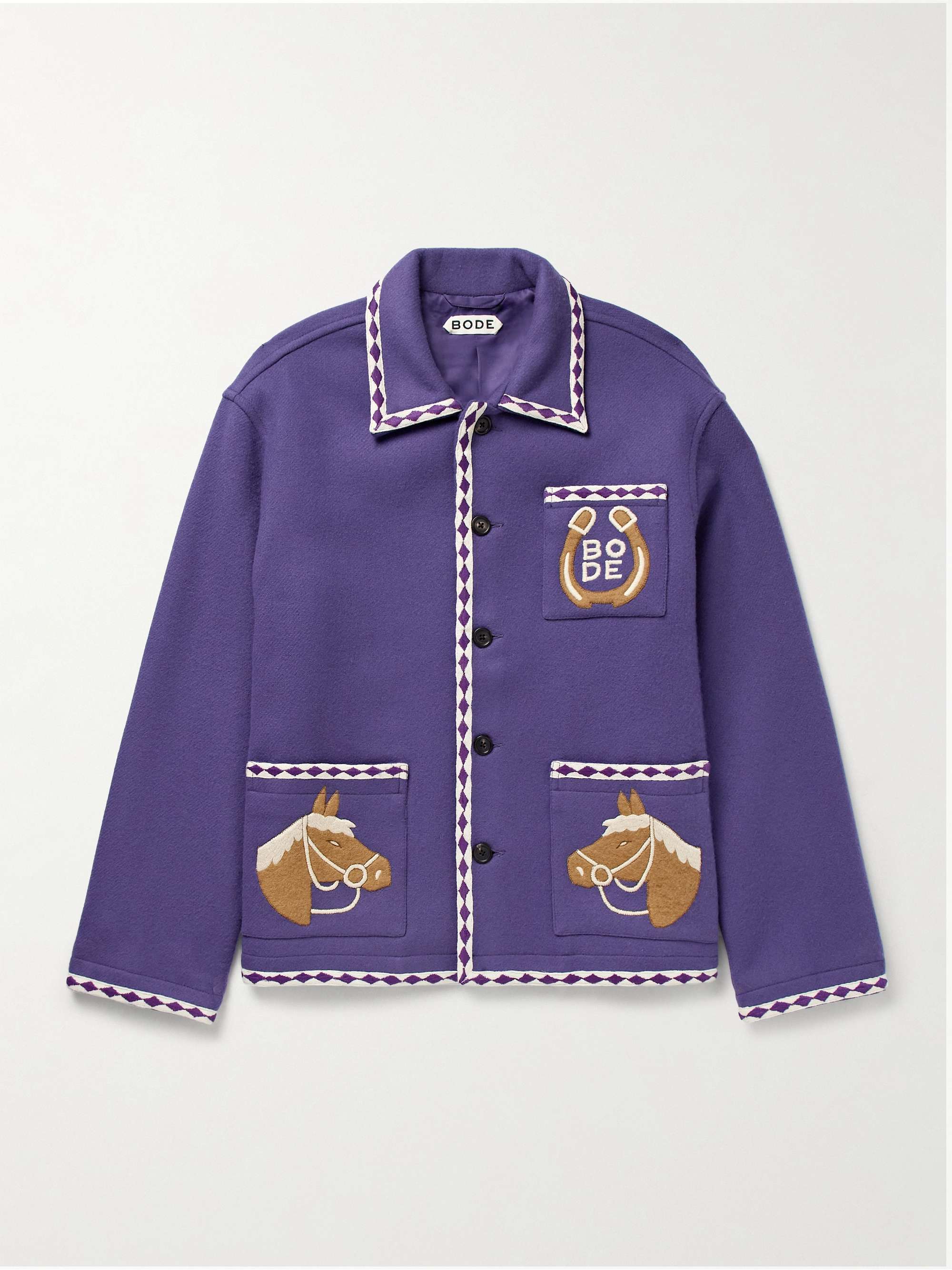 Bronco Embroidered Appliquéd Merino Wool-Felt Jacket hero visual