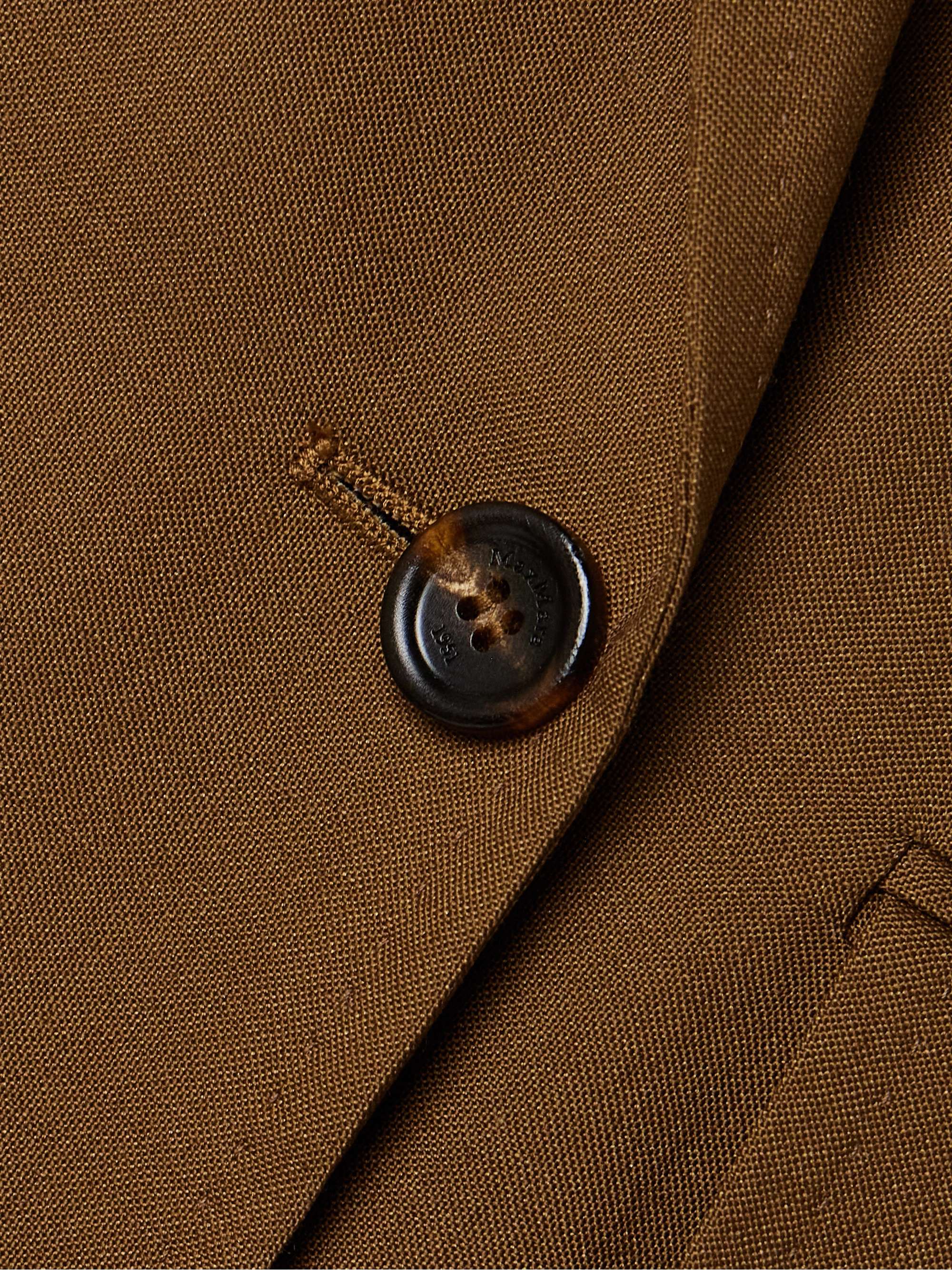 Palanca double-breasted wool, mohair and silk-blend blazer view