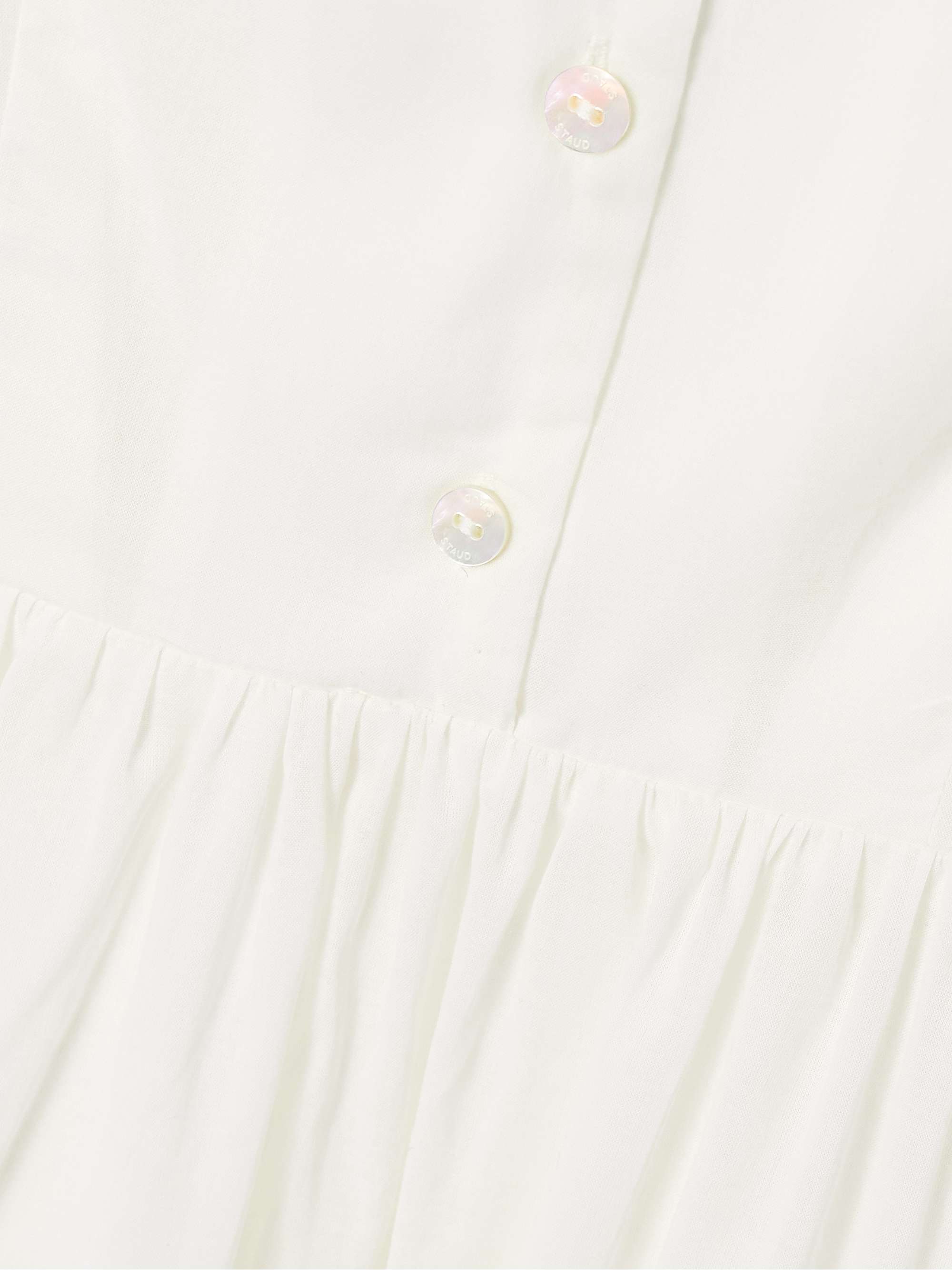 Meryl gathered cotton-poplin midi shirt dress view