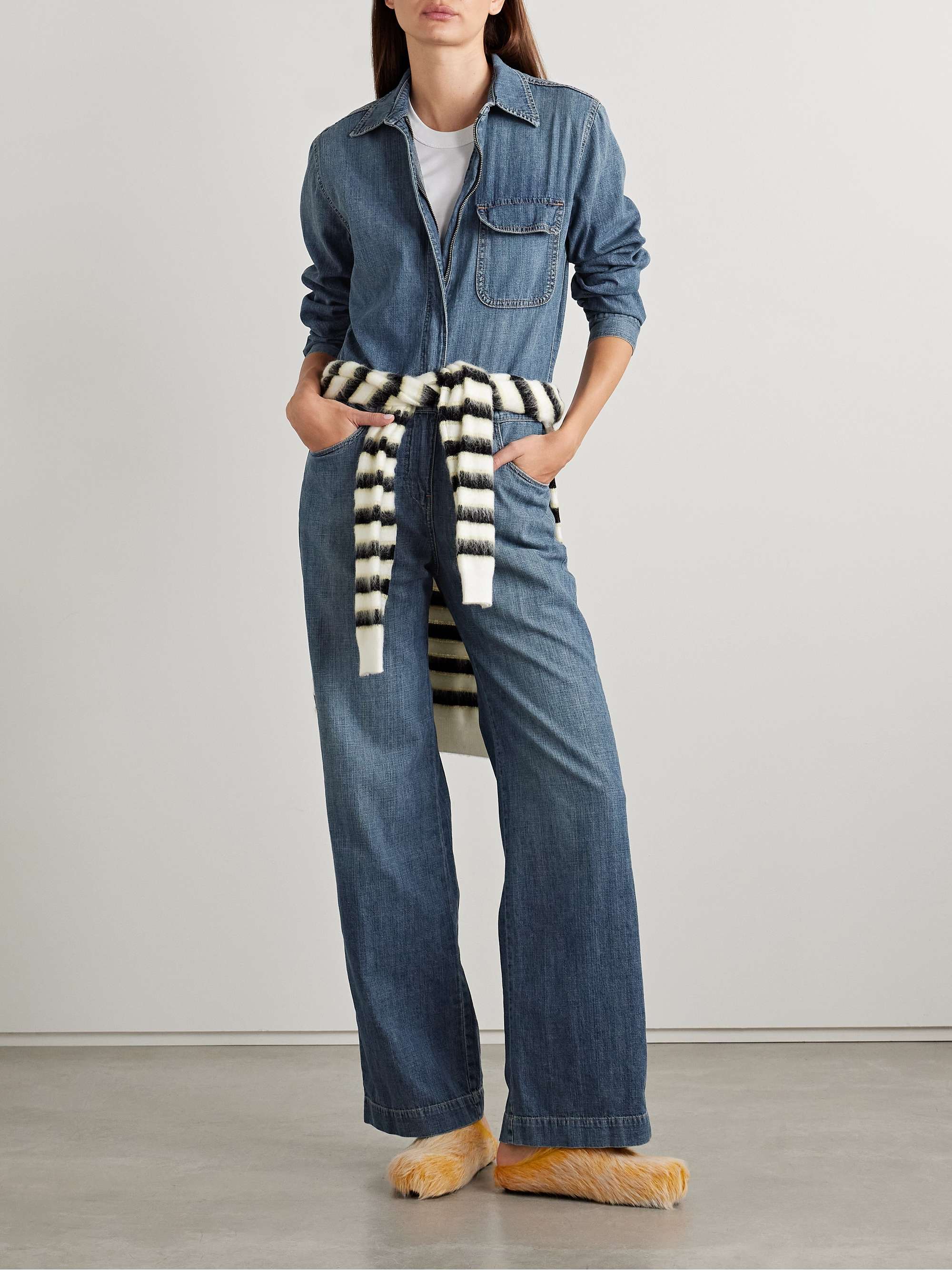 Boyfriend denim jumpsuit view
