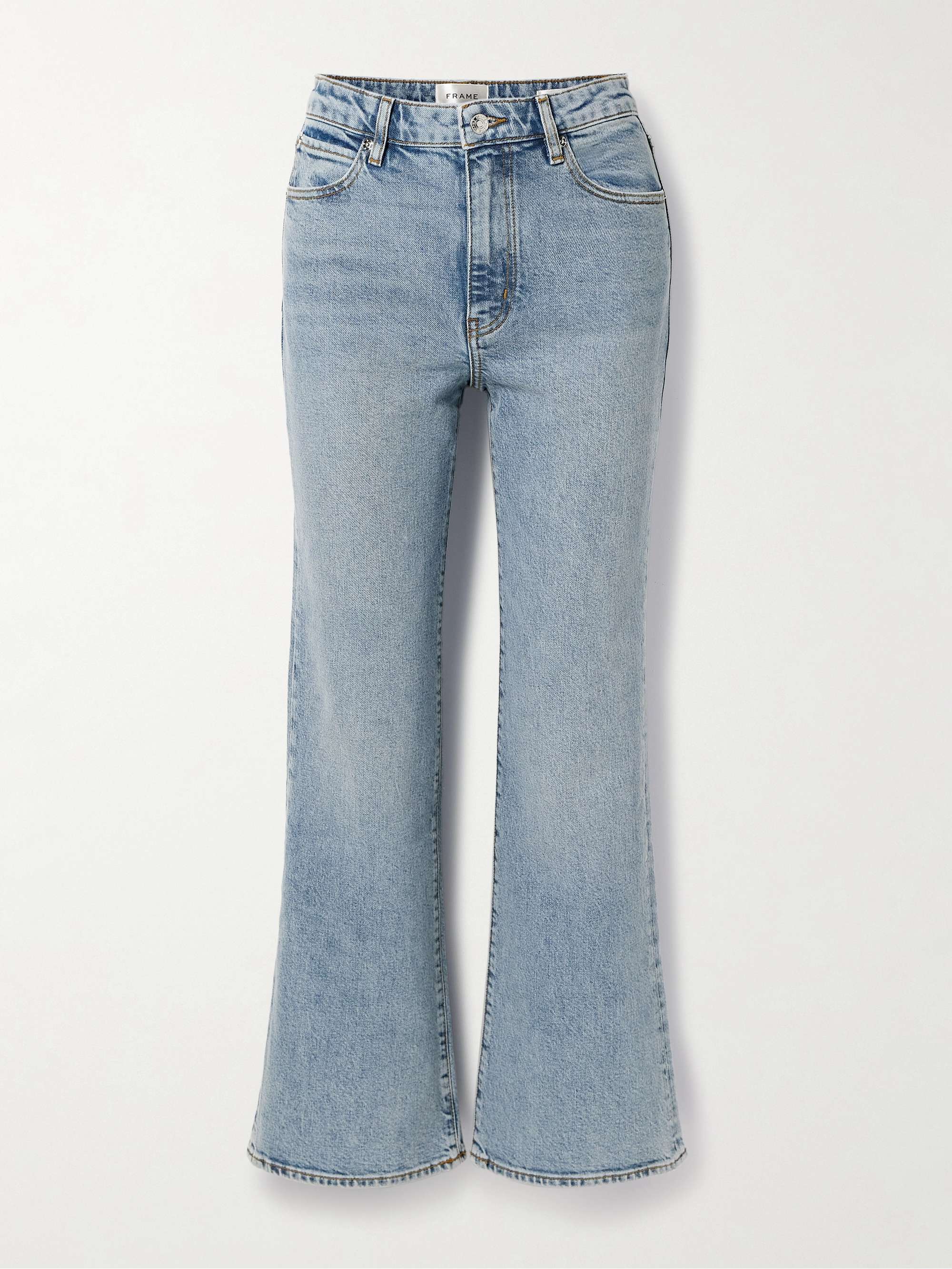 The Pixie Arrow cropped high-rise bootcut jeans hero visual
