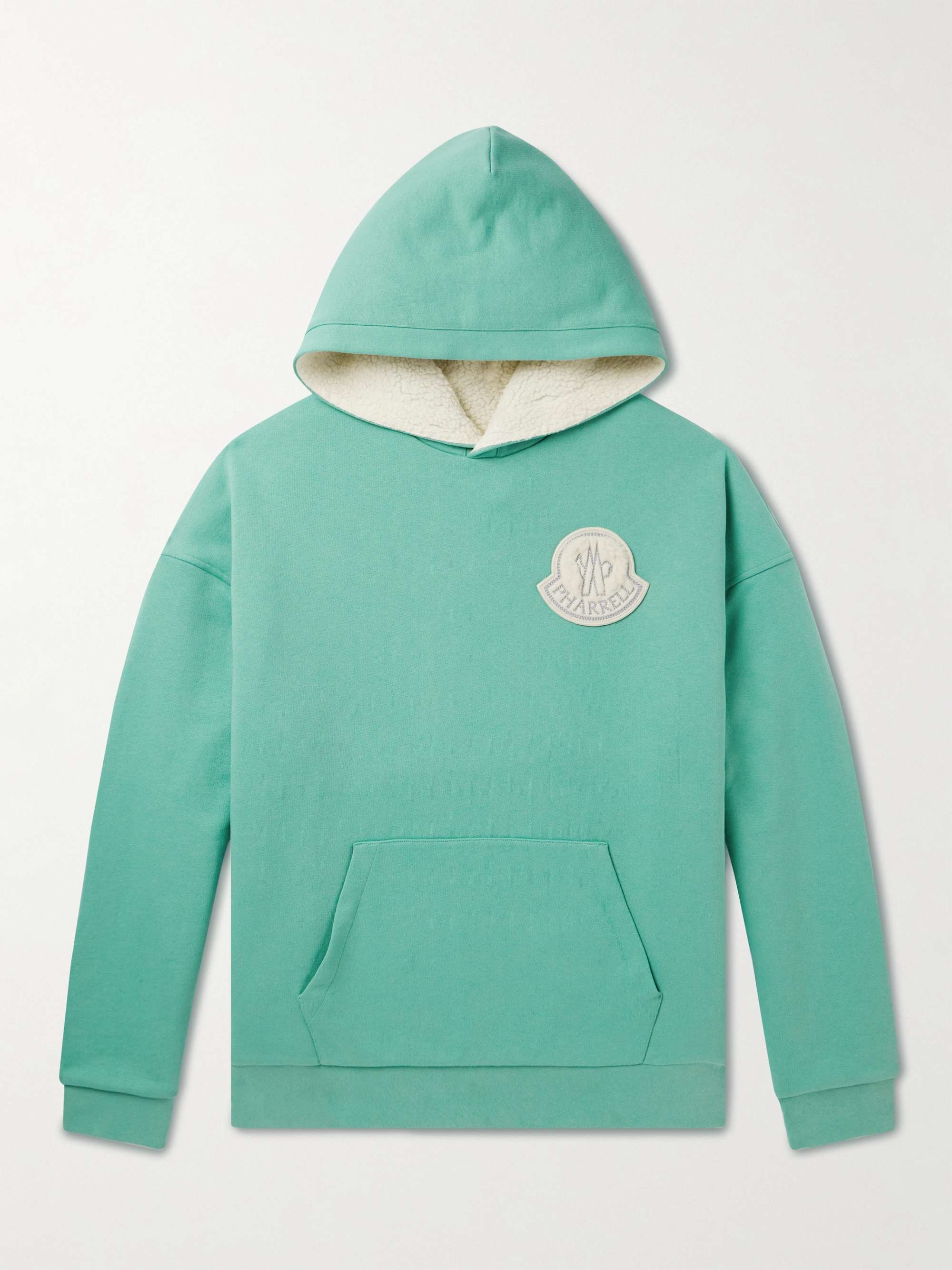 + Pharrell Williams Reversible Logo-Appliquéd Cotton-Jersey and Fleece Hoodie hero visual