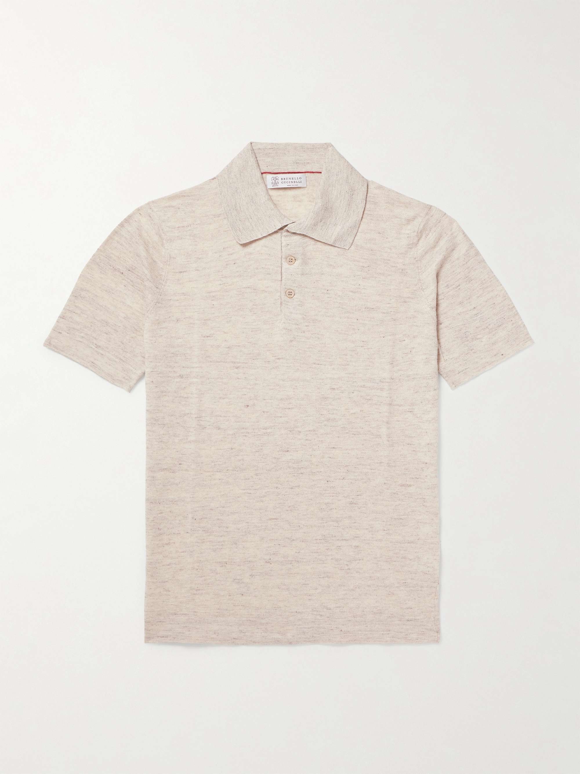 Mélange Linen and Cotton-Blend Polo Shirt hero visual