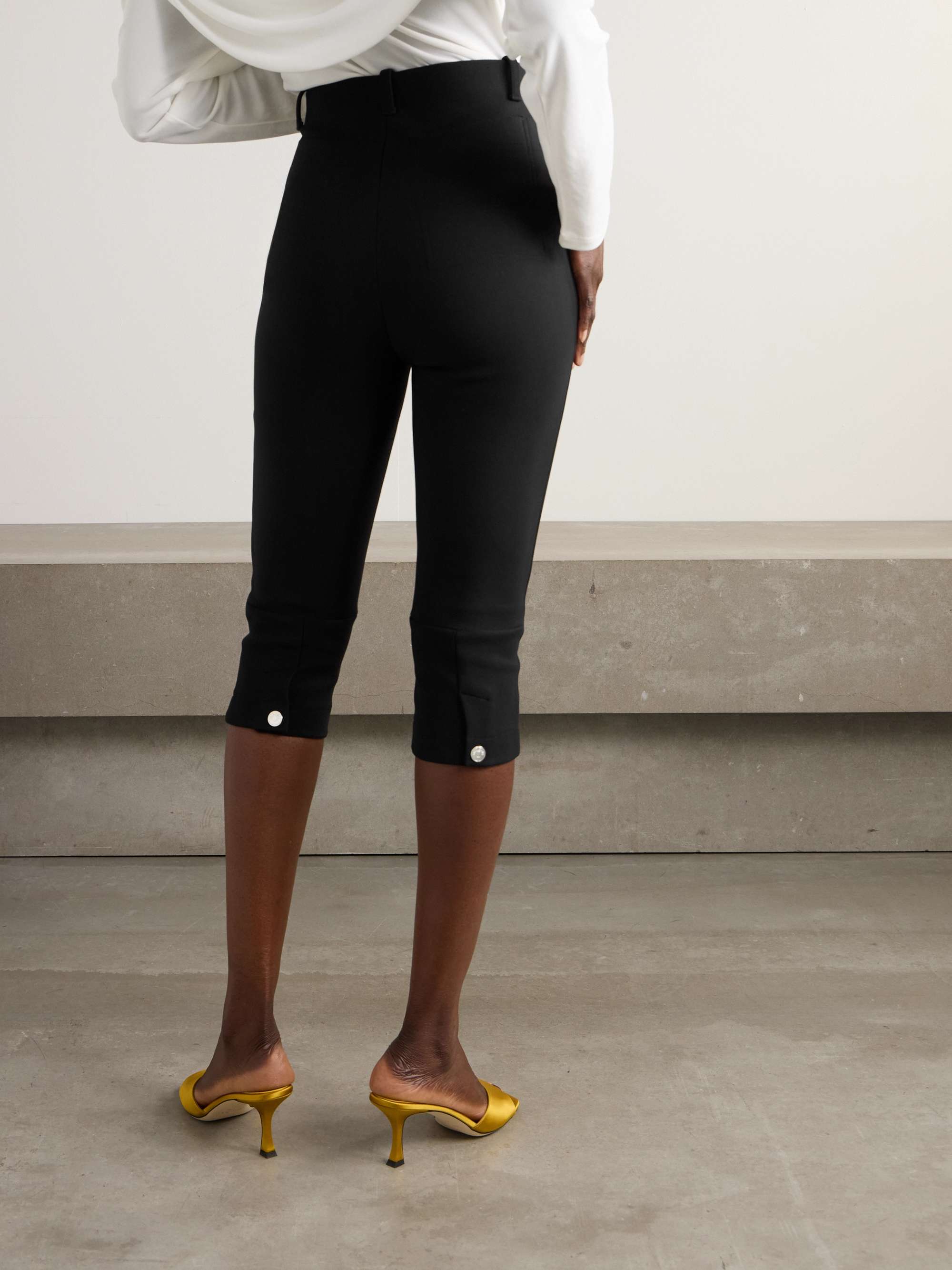 Capri cropped stretch-crepe slim-leg pants view