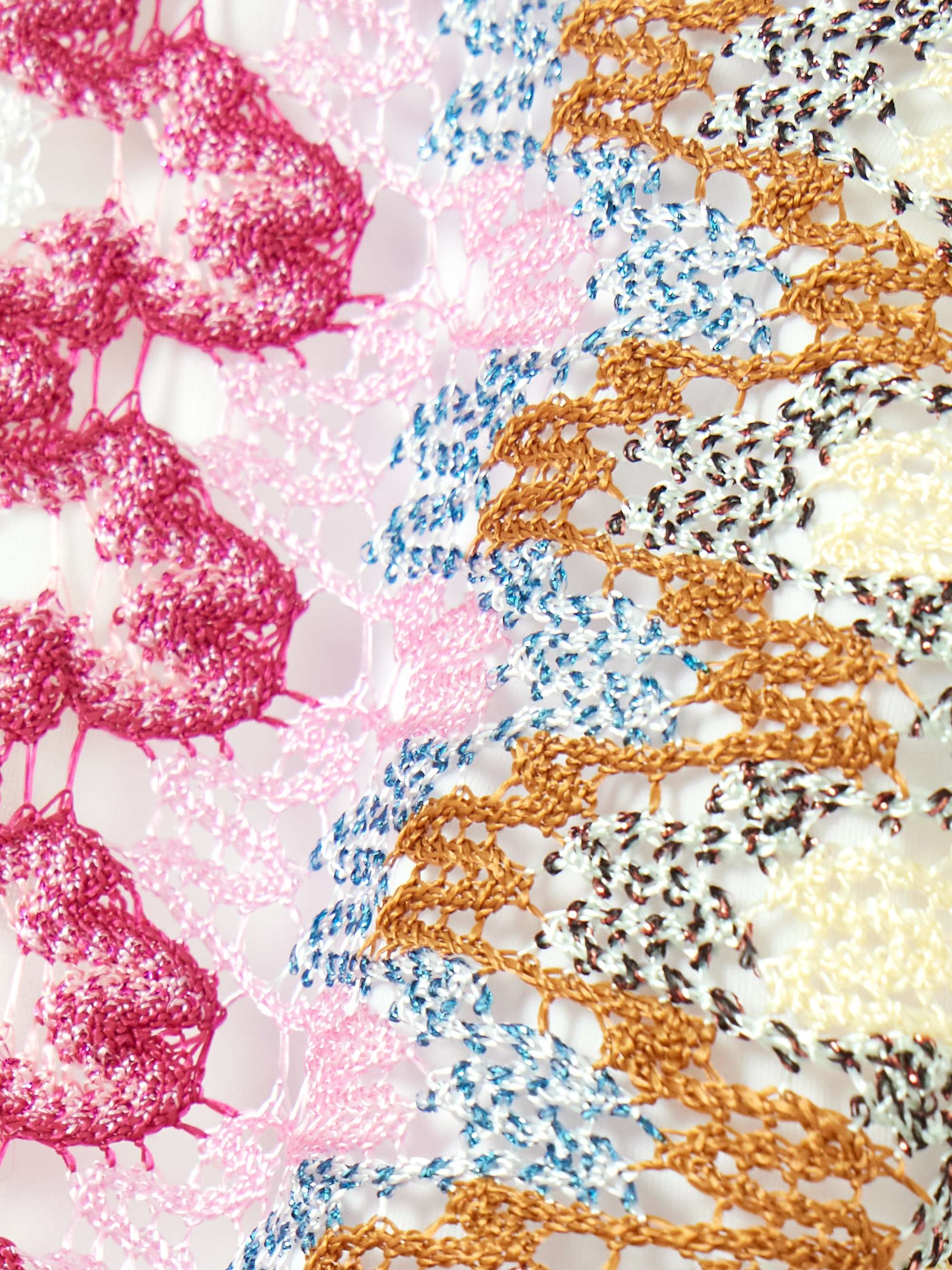 Mare metallic crochet-knit bikini view