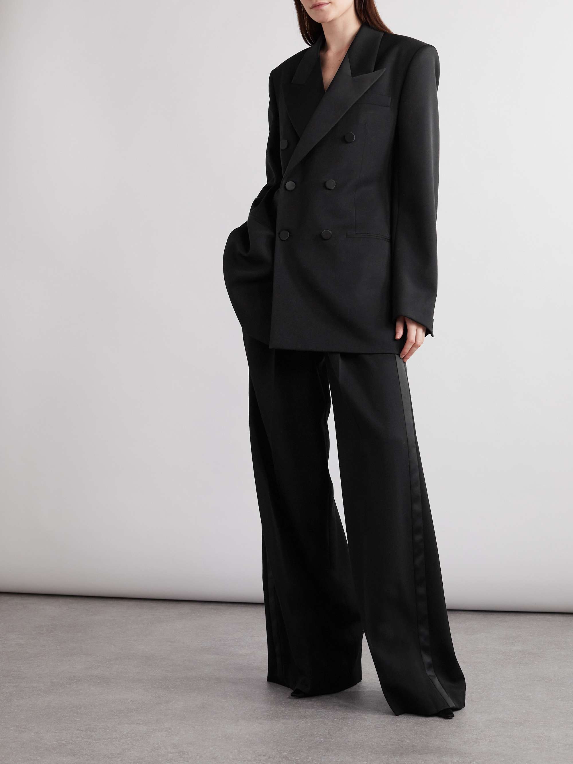 Grain de poudre wool wide-leg pants view