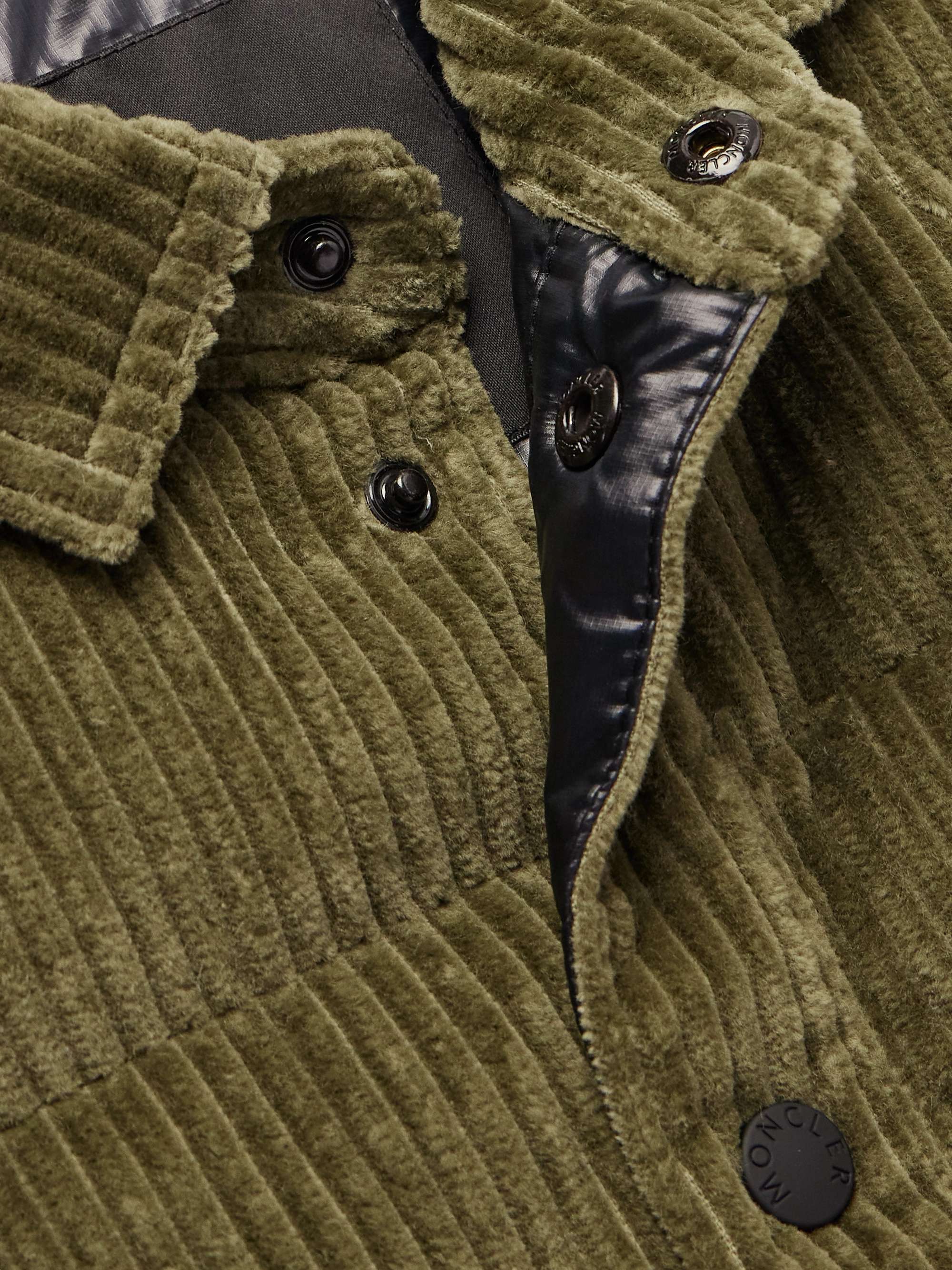 Padded Cotton-Blend Corduroy Down Jacket view