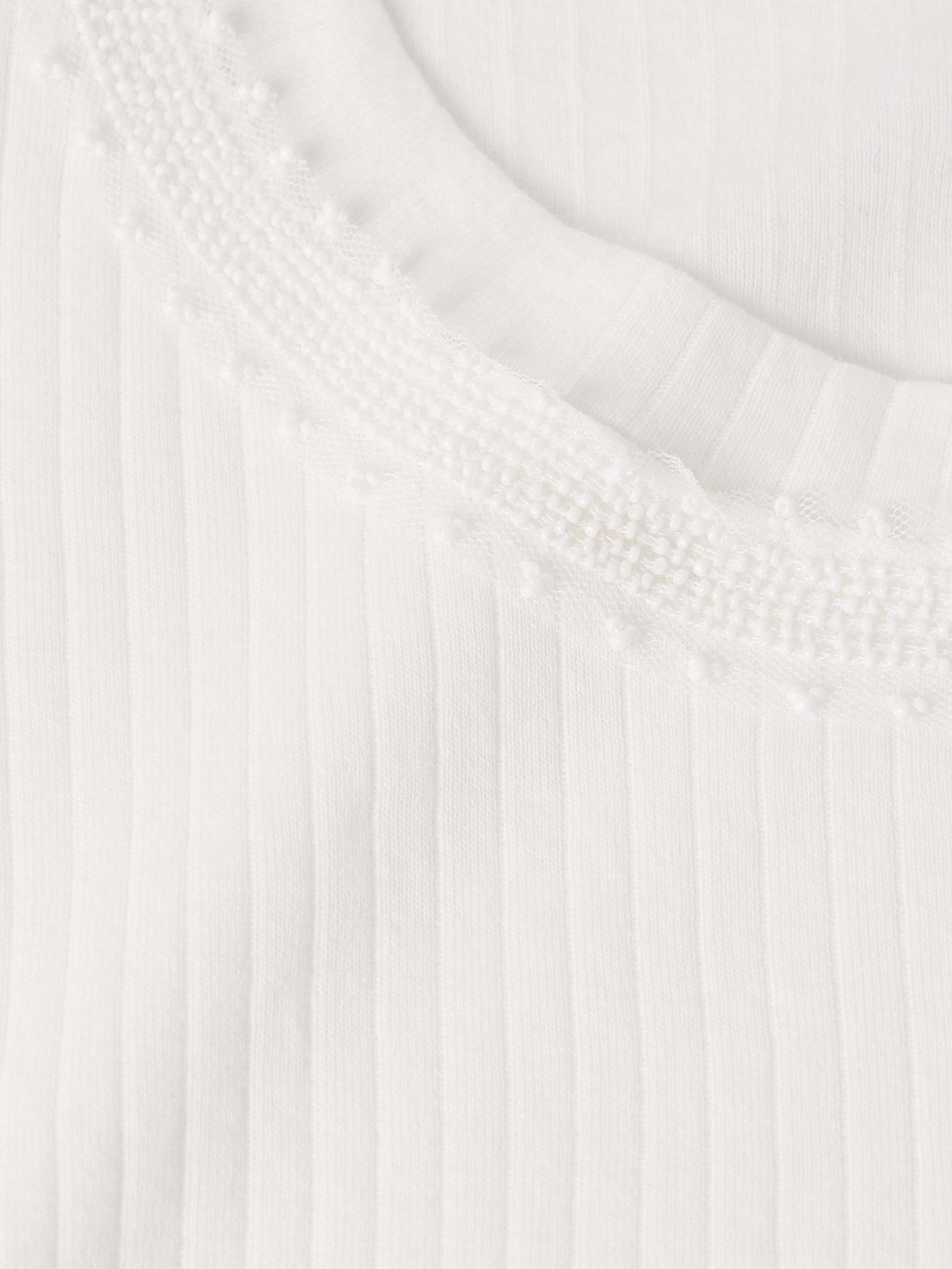 Marsh Embellished Tulle-Trimmed Ribbed Cotton-Jersey T-Shirt view