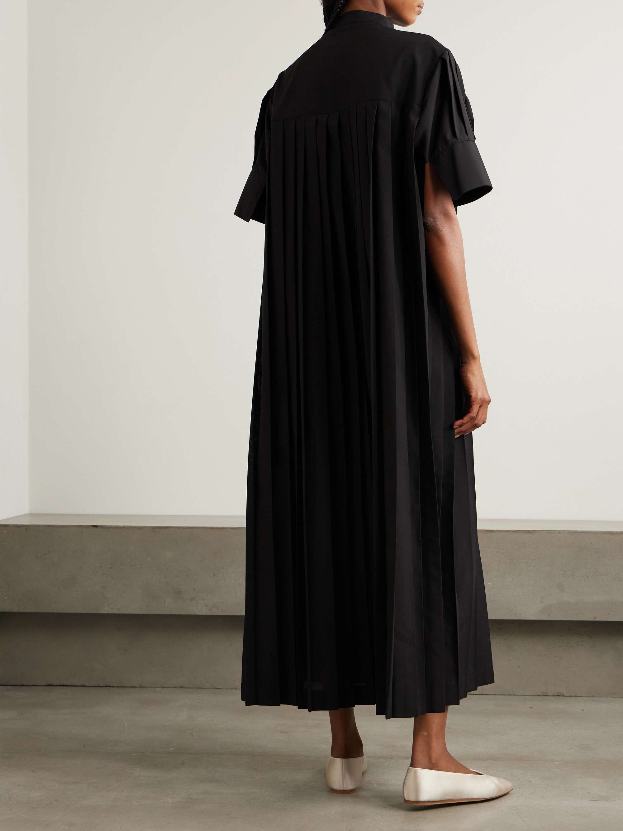 Harmonica plissé-crepe midi dress view