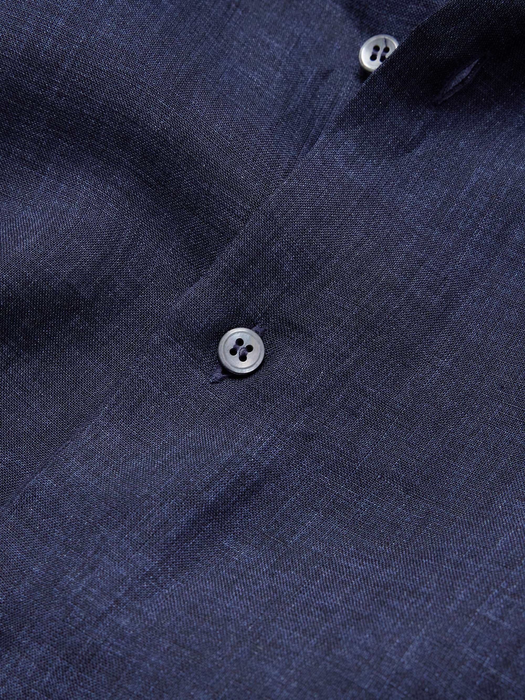 Button-Down Collar Linen Shirt view