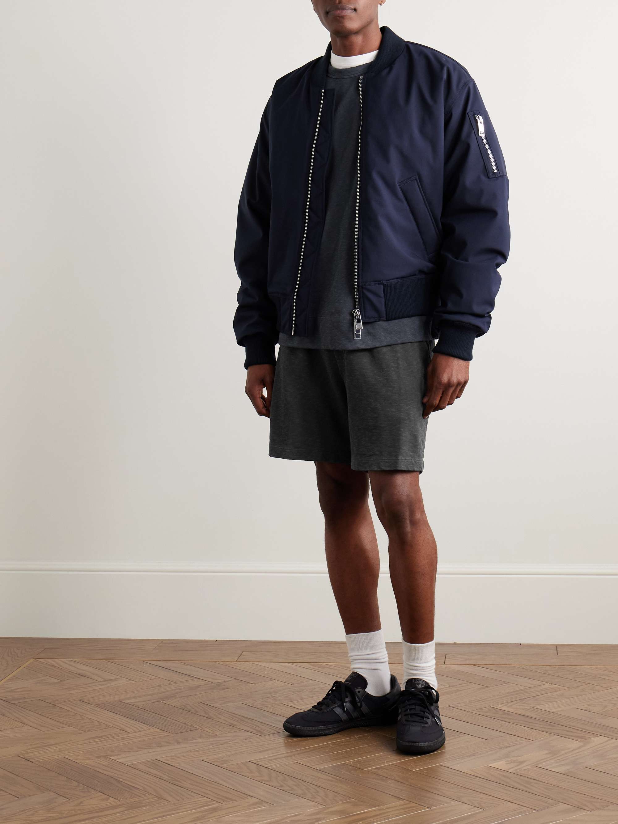 Loopback Cotton-Jersey Drawstring Shorts view