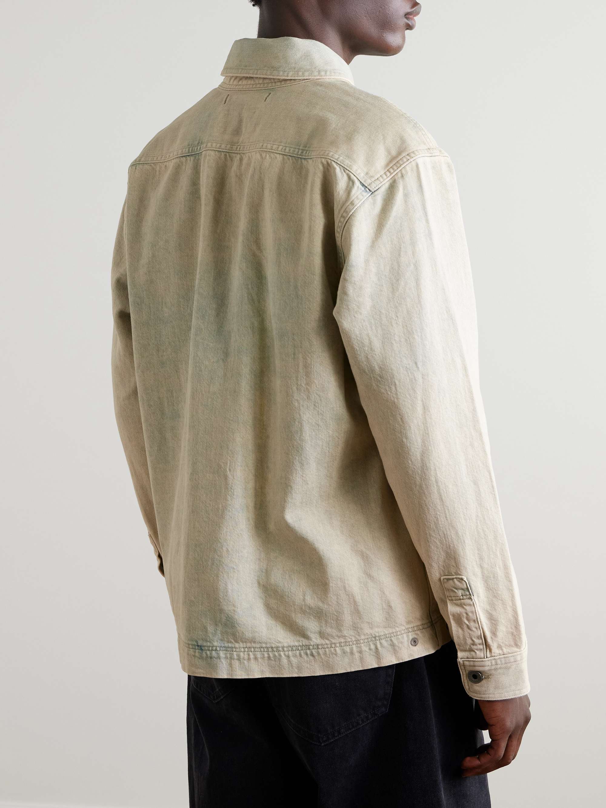 Perkins Shawl-Collar Denim Overshirt view