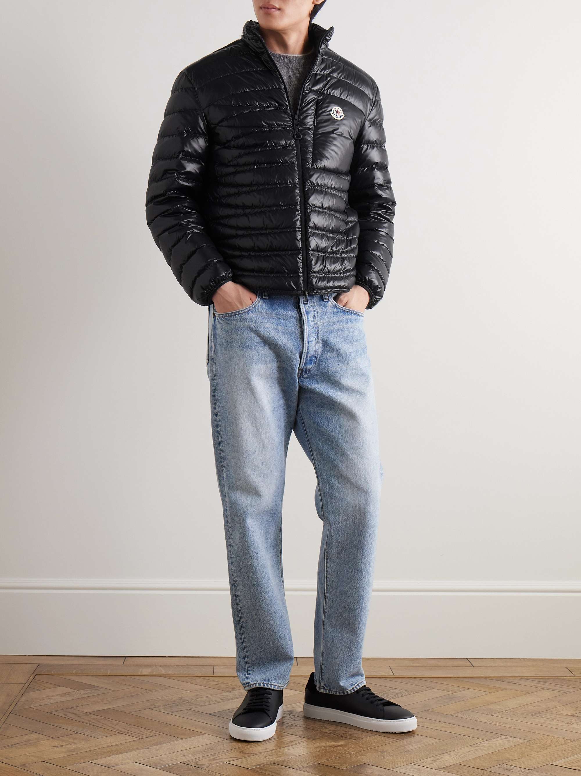 Logo-Appliquéd Quilted Nylon Laqué Down Jacket view