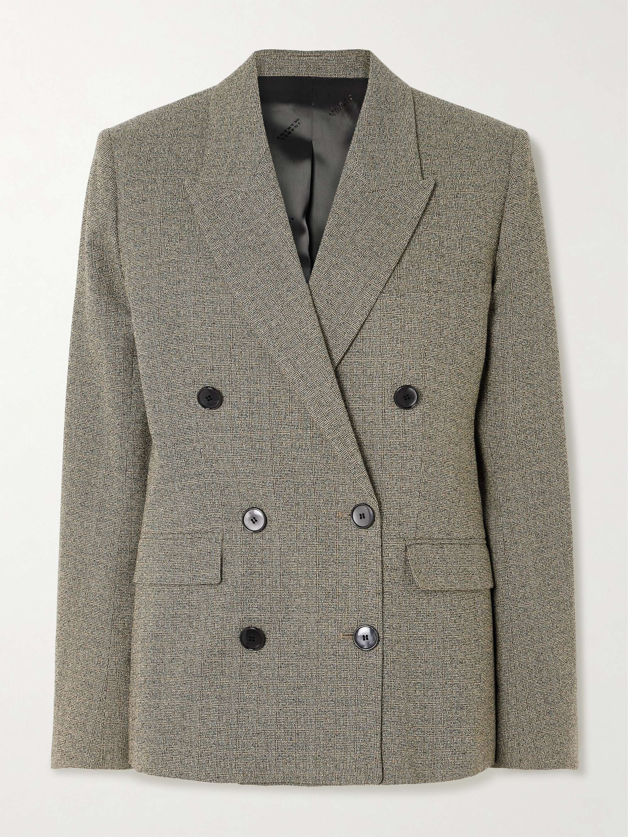 Irma double-breasted cotton-blend tweed blazer hero visual
