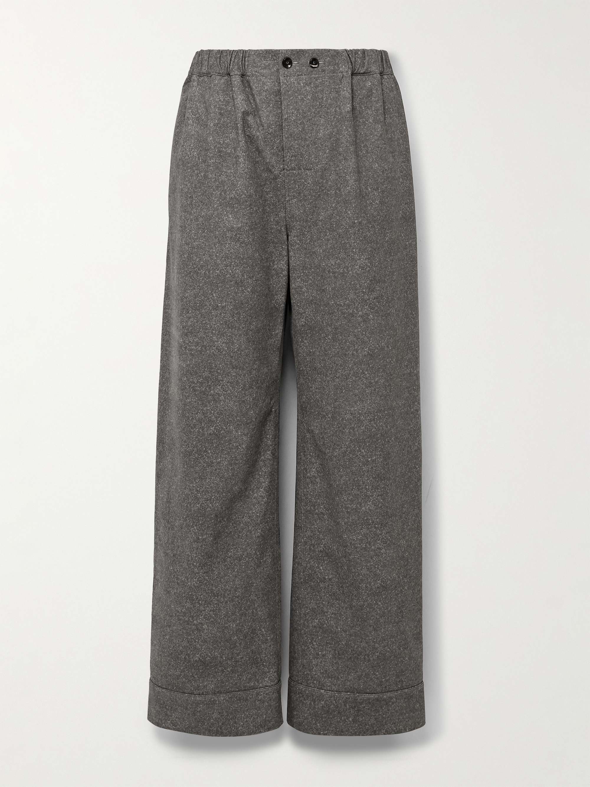 Wide-Leg Printed Nubuck Trousers hero visual