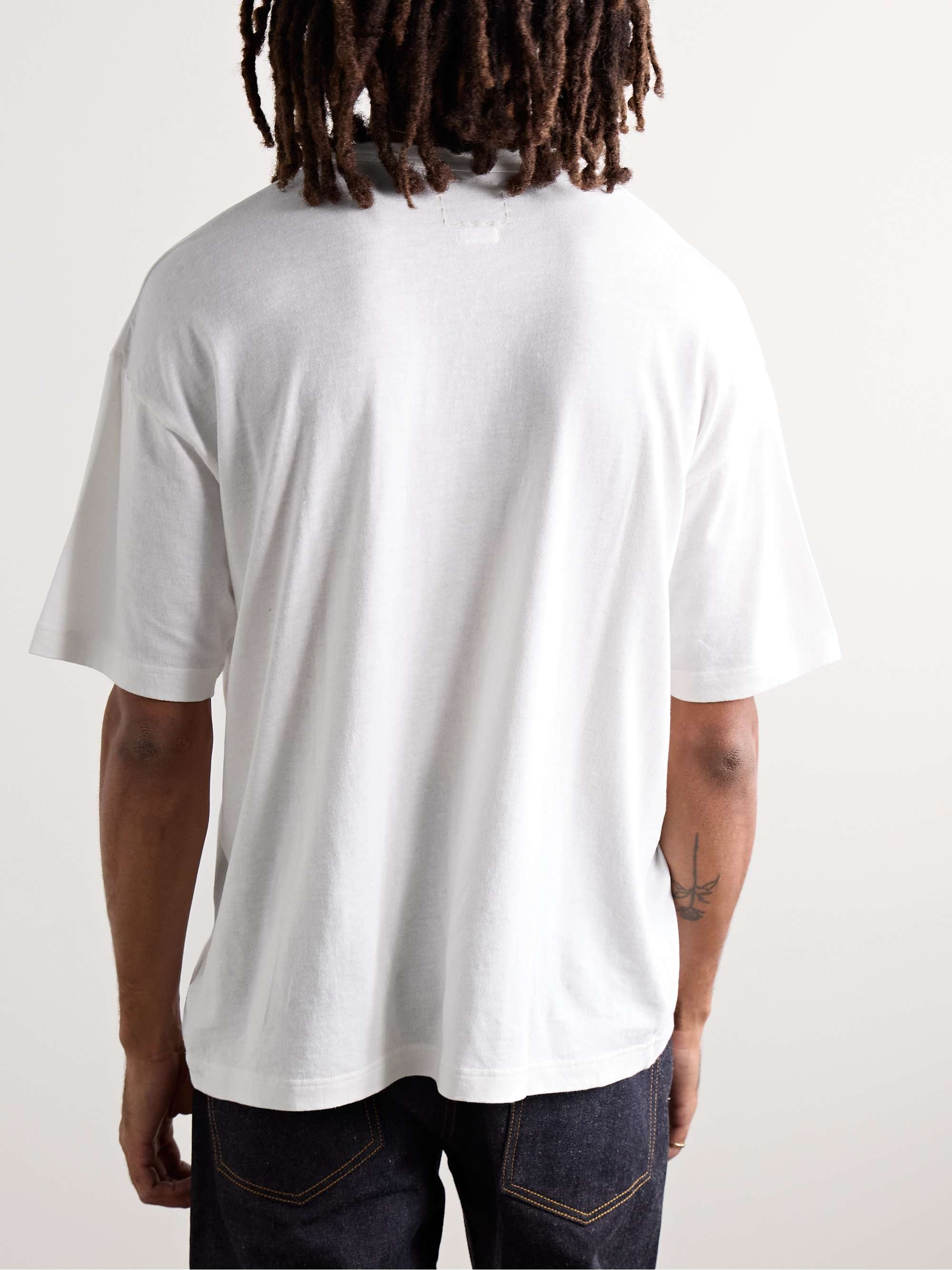 Jumbo Garment-Dyed Cotton and Silk-Blend Jersey T-Shirt view